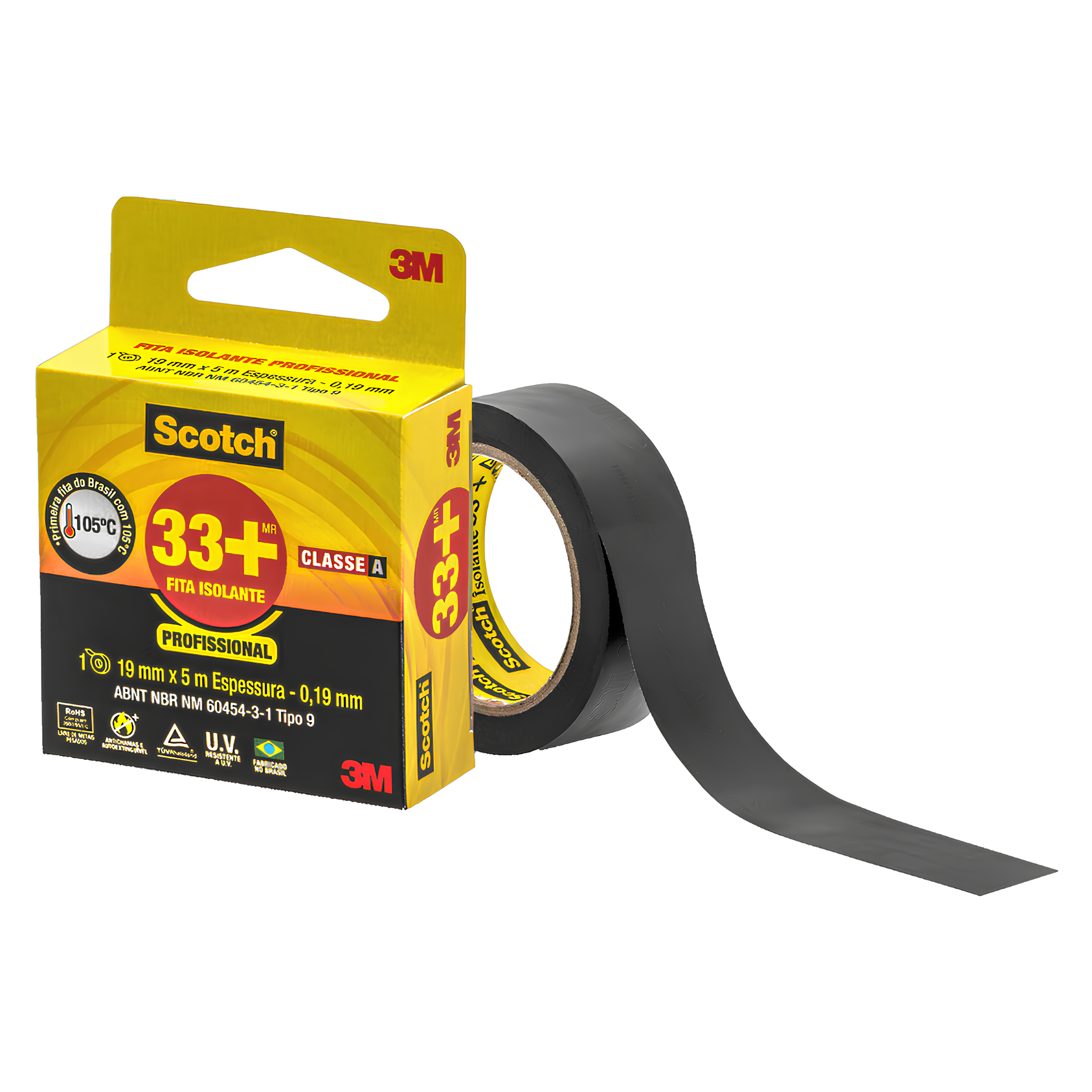 Fita Isolante Profissional Scotch 33 + 19MM x 5M 3M