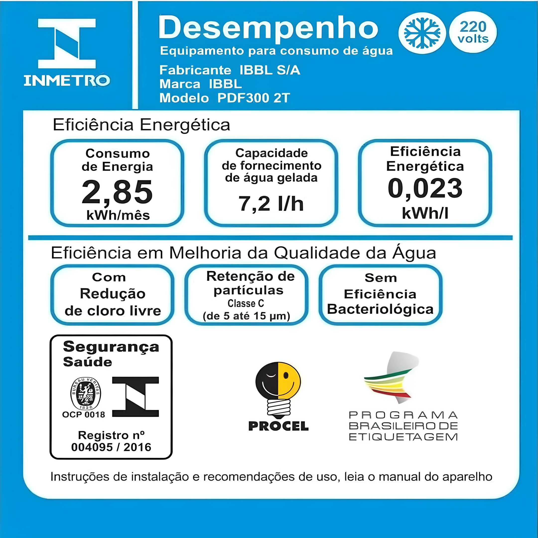 Purificador De Pressao 2 Torneiras 220V Pdf300 Ibbl