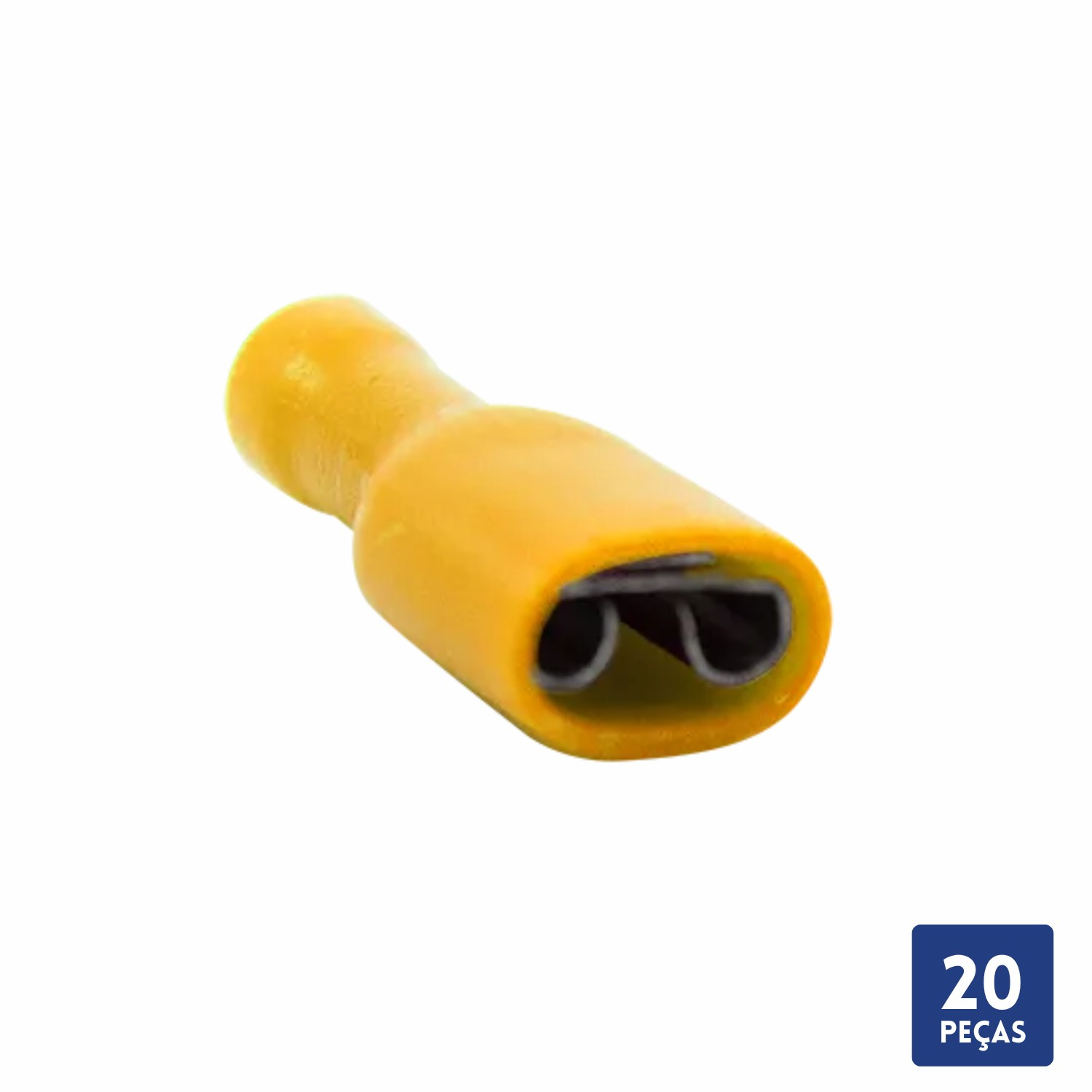 Terminal Femea Isolado Amarelo 4mm a 6Mm 20Pçs