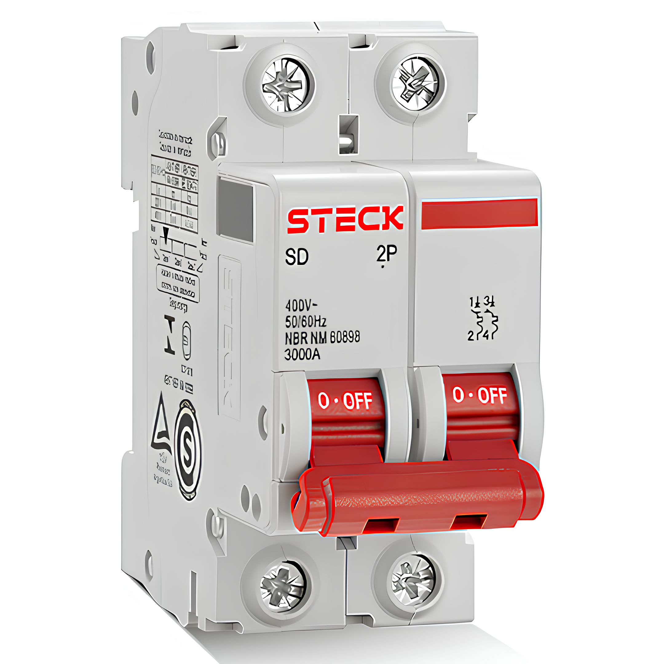 Disjuntor DIN Bipolar 50A SDD62C50 3KA – STECK