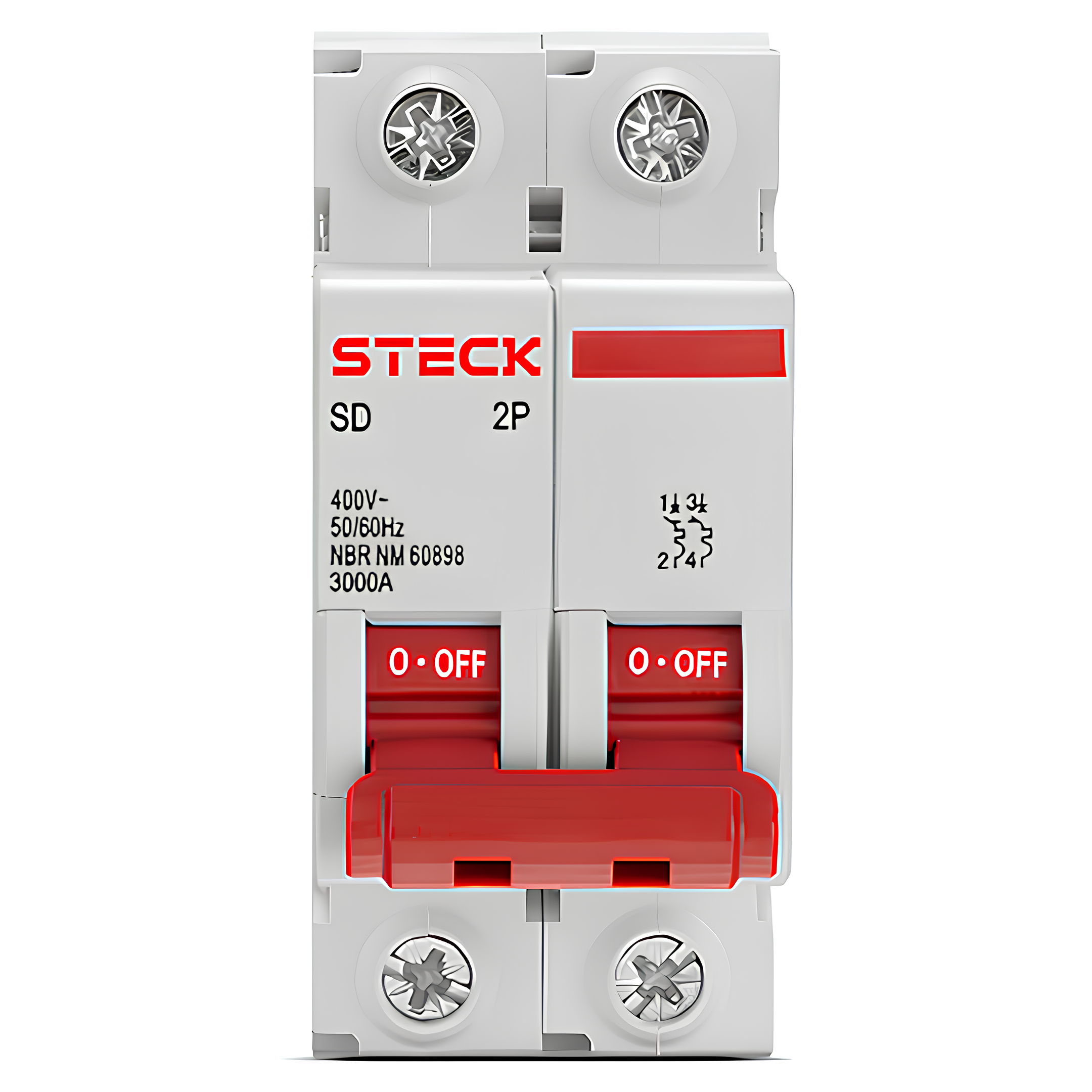 Disjuntor DIN Bipolar 50A SDD62C50 3KA – STECK