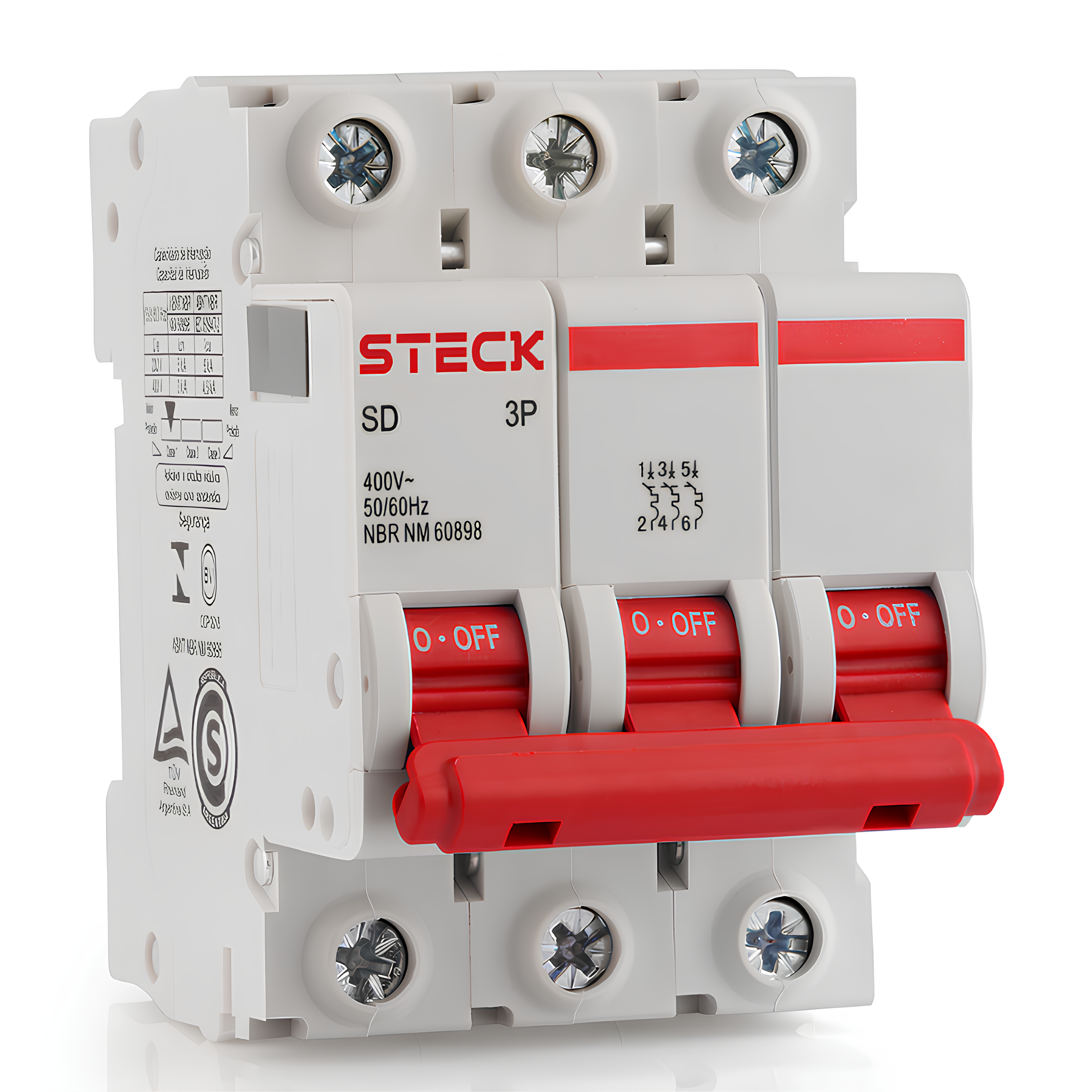 Disjuntor DIN Tripolar 100A SDD3C100 10KA – STECK