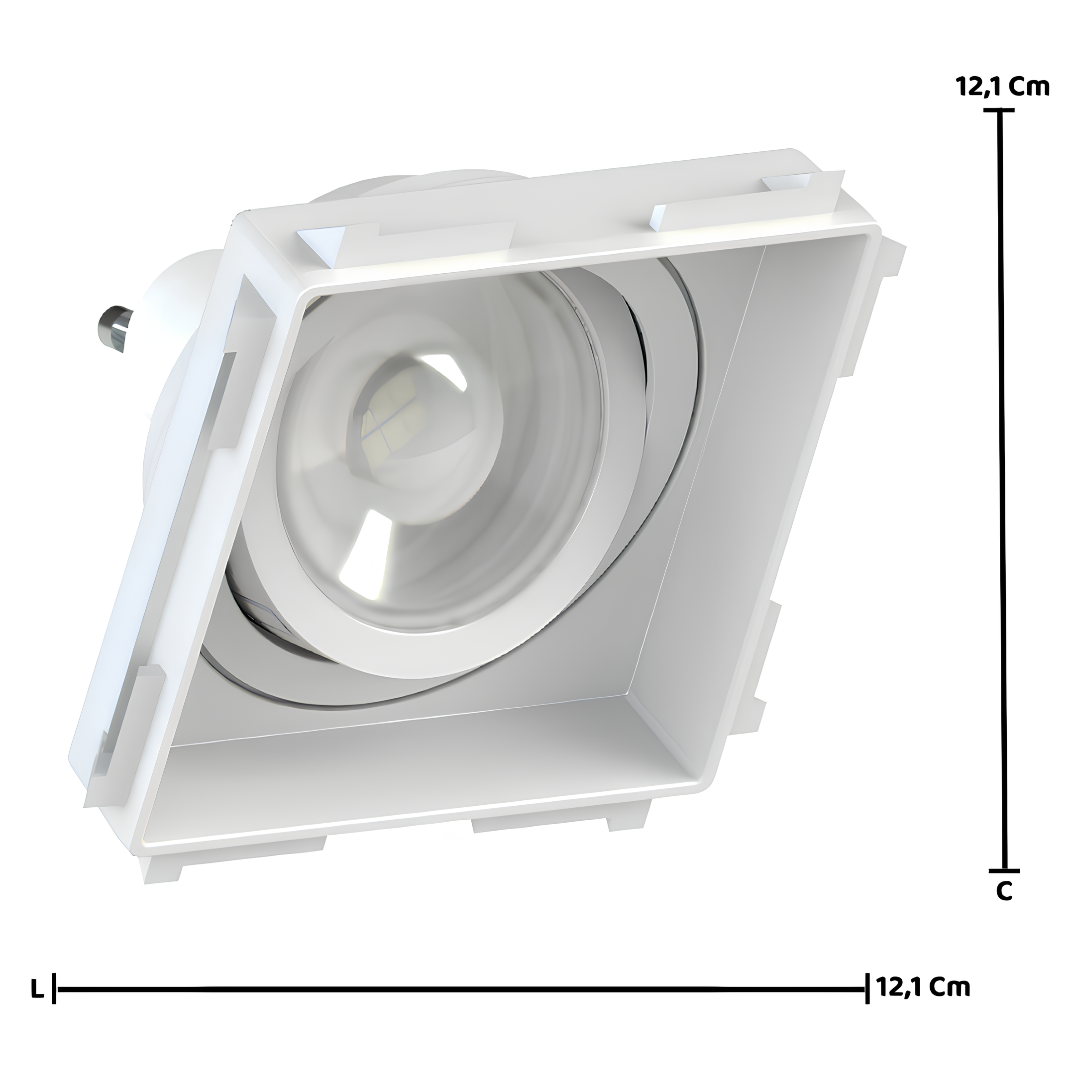 Spot Quadrado Recuado No Frame Par20 Branco 12,1x3,2Cm Saveenergy