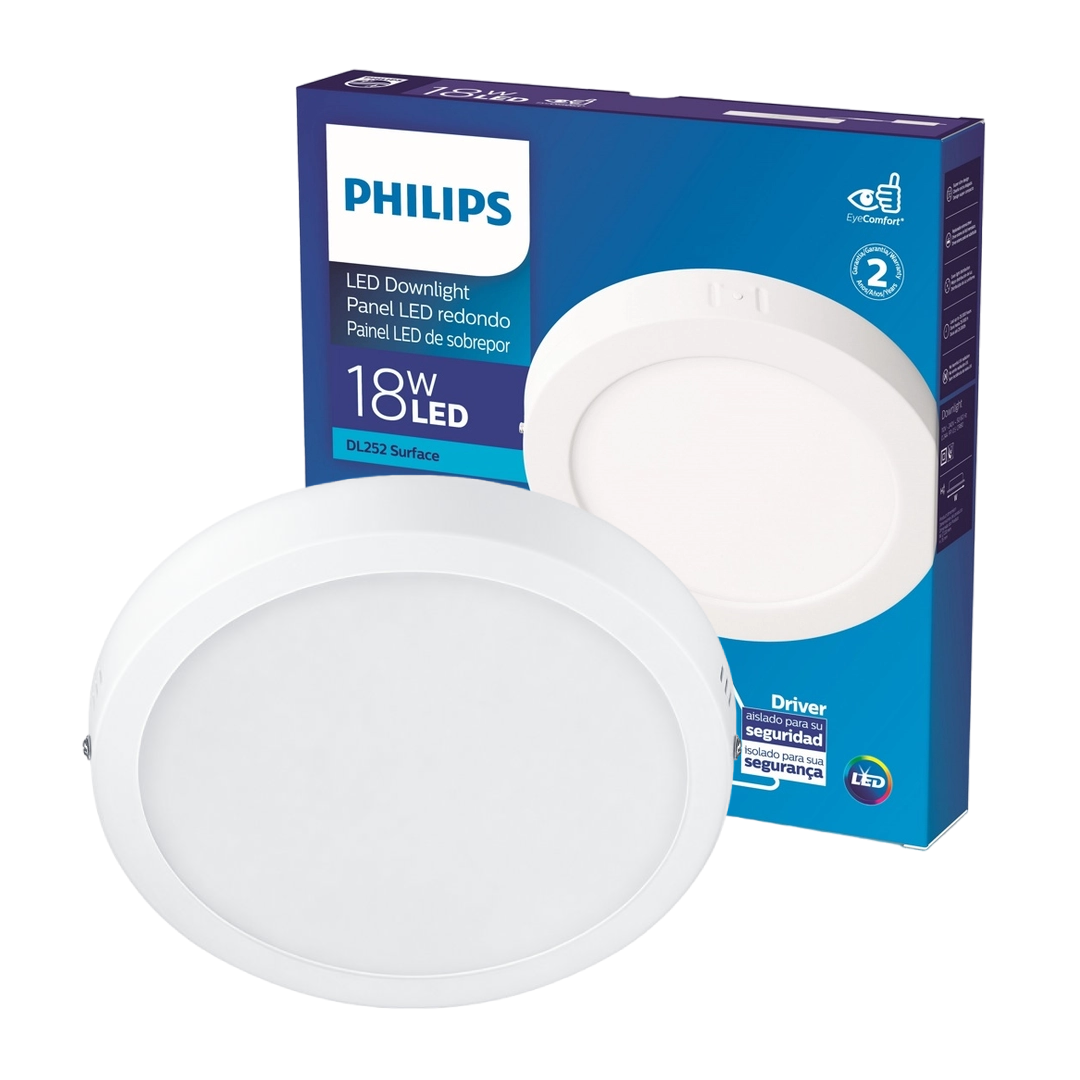 Luminaria Led Redonda Sobrepor DL252 21Cm 18W 1300Lm Philips