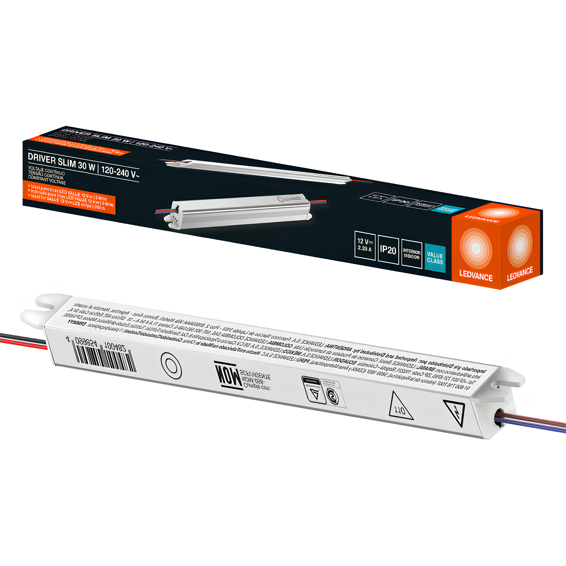 Driver Slim Para Fita Led 30W 12V Ip20 Bivolt Ledvance