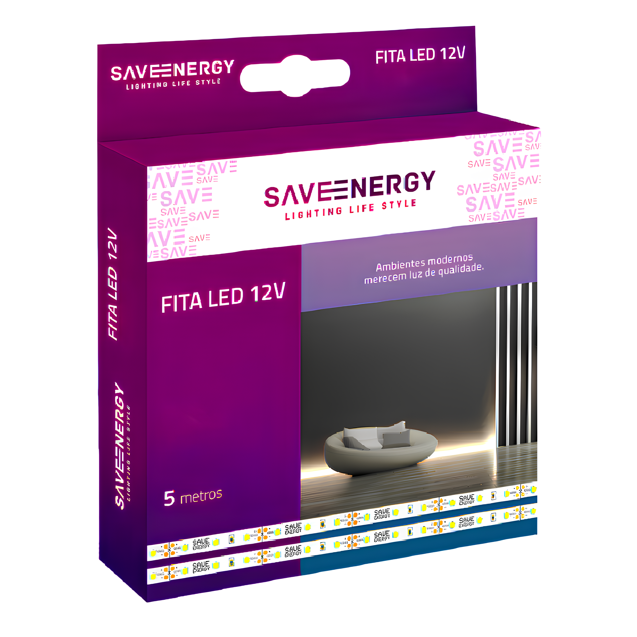 Fita Led 5 Metros 18W/m 1800Lm/m 120° Ip65 12V Saveenergy