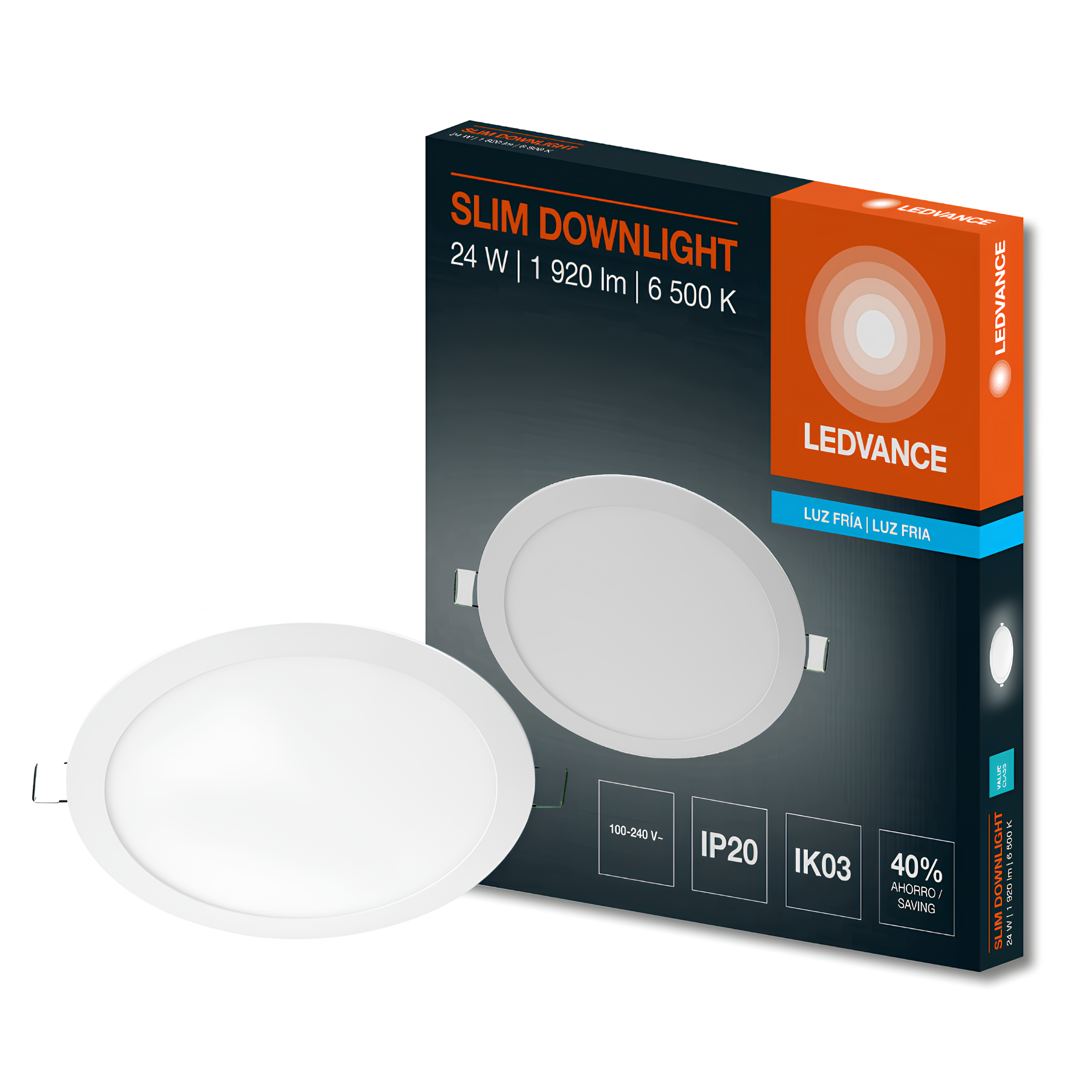 Luminaria Embutir Redonda Downlight 30Cm 24W 1800Lm Ledvance