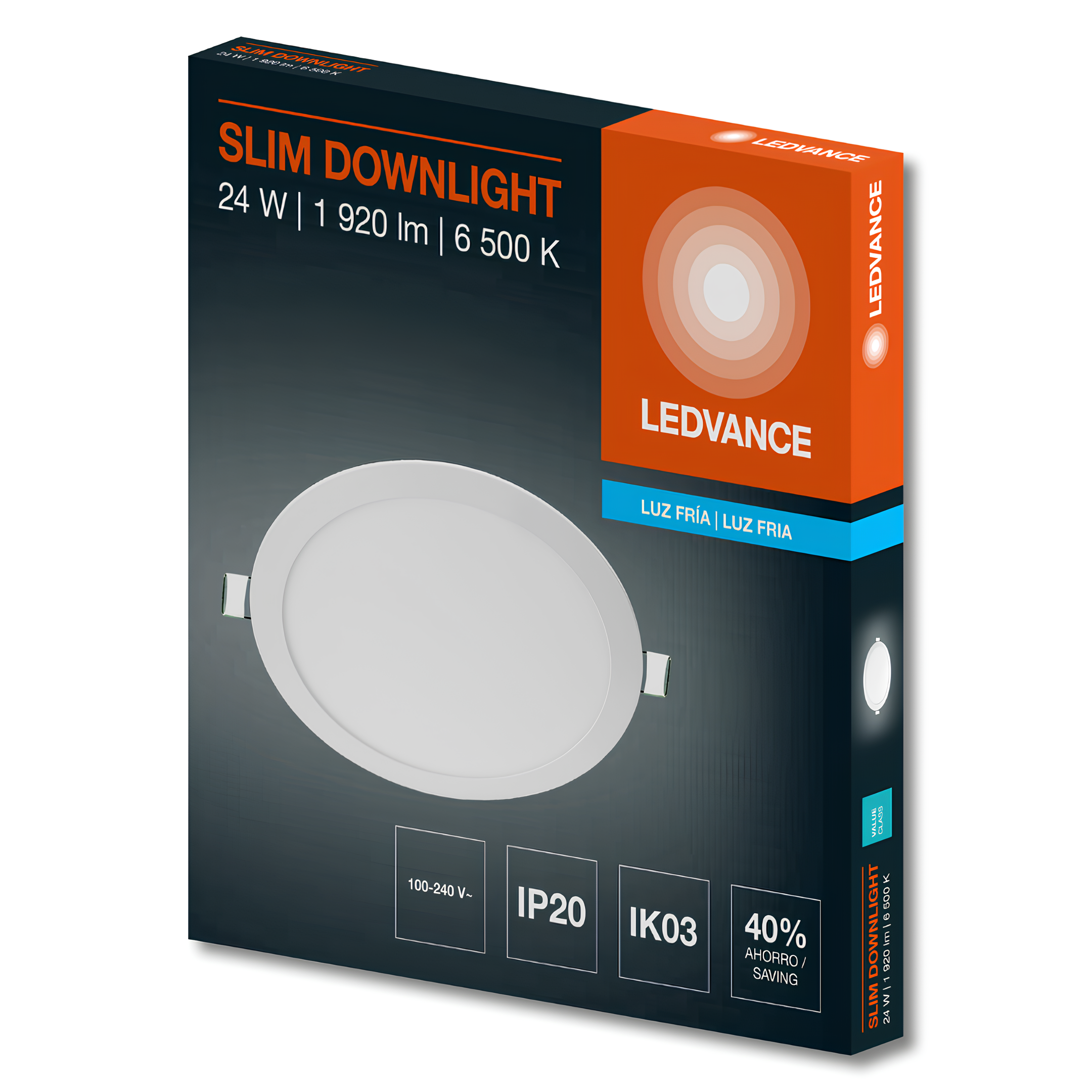 Luminaria Embutir Redonda Downlight 30Cm 24W 1800Lm Ledvance