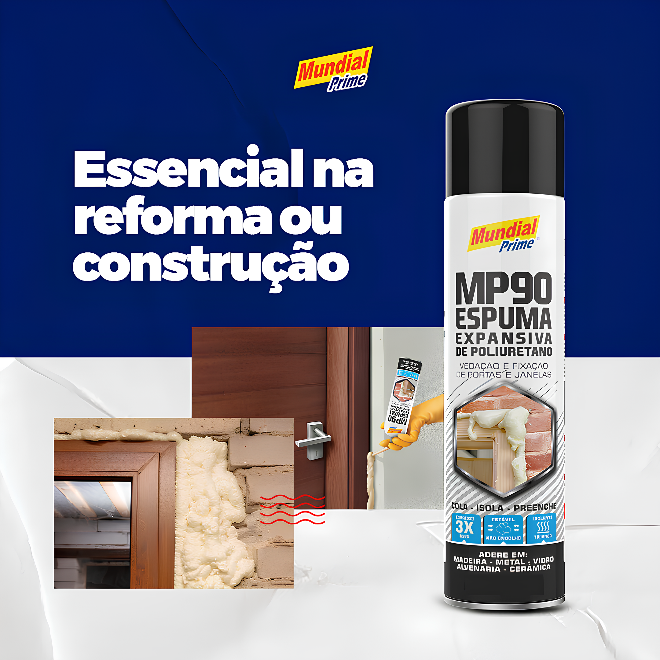 Espuma De Poliuretano 300Ml 190G AE05000004 Mundial Prime