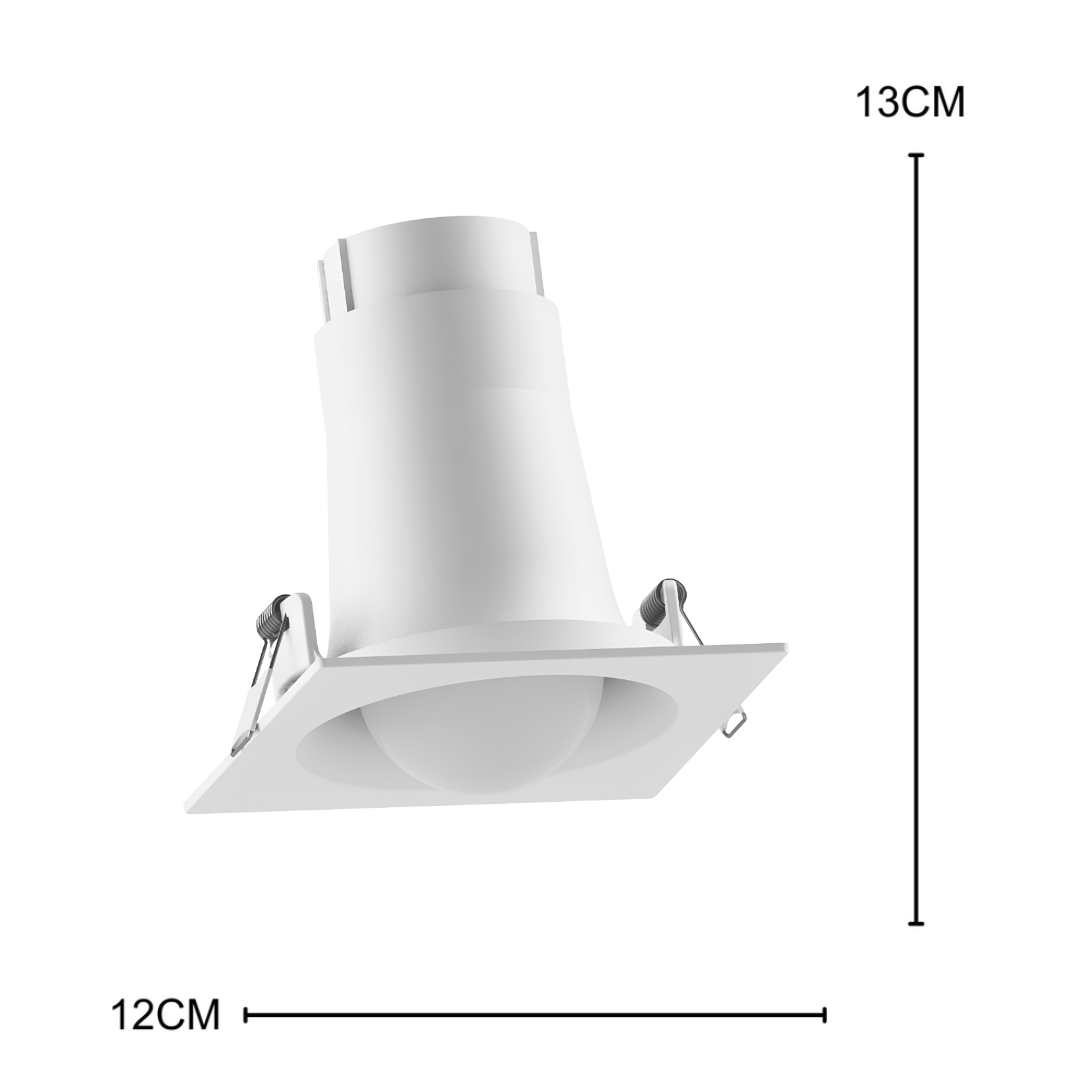 Spot Quadrado Embutir Branco Bulbo Filamento 5,5W 2500K 560Lm Osram