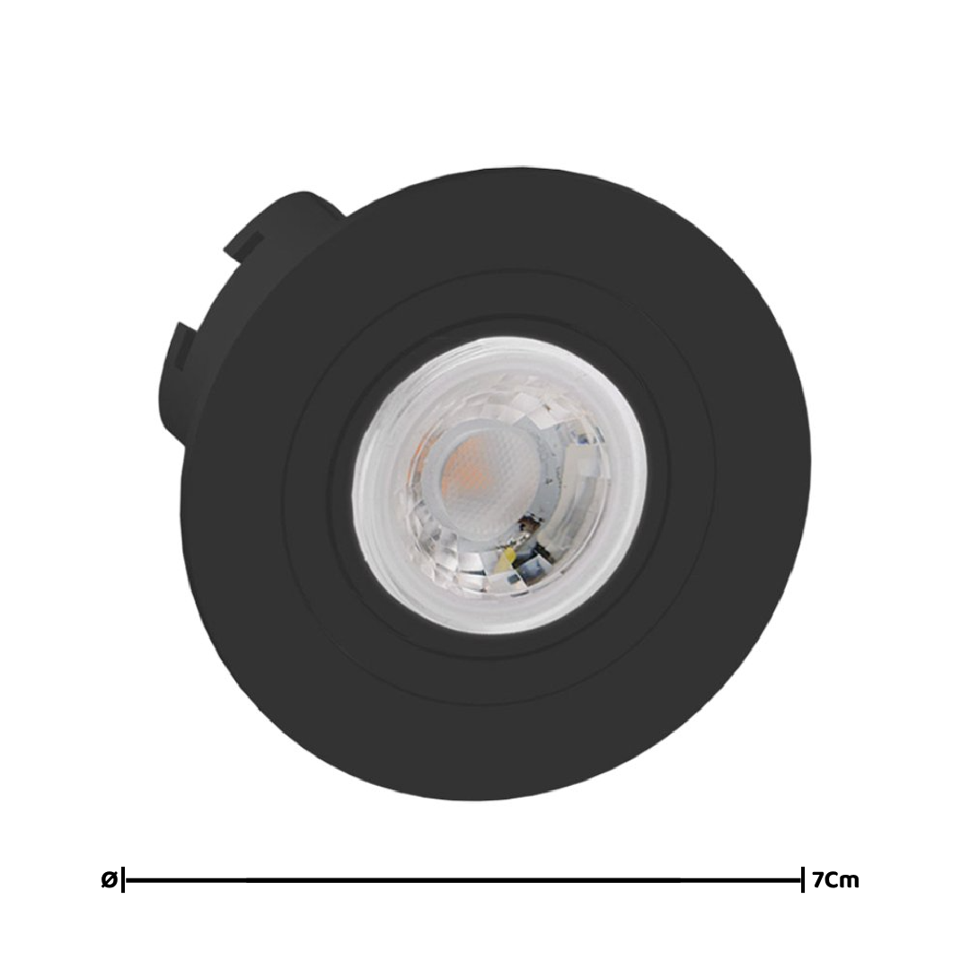 Spot Led Redondo Embutir Preto Par11 3W 300Lm Bivolt Osram