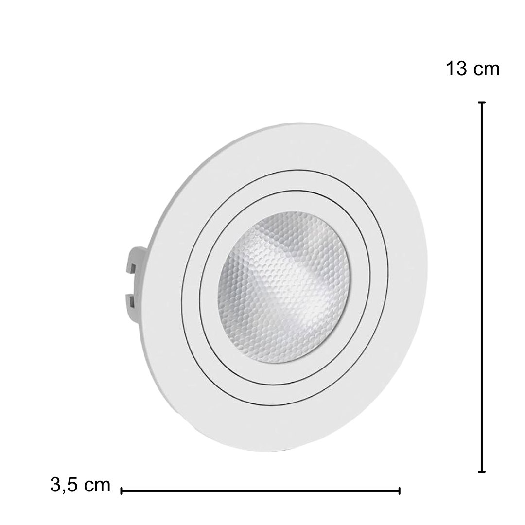 Spot Led Redondo Embutir Branco Par20 5,5W 2700K 525Lm Osram