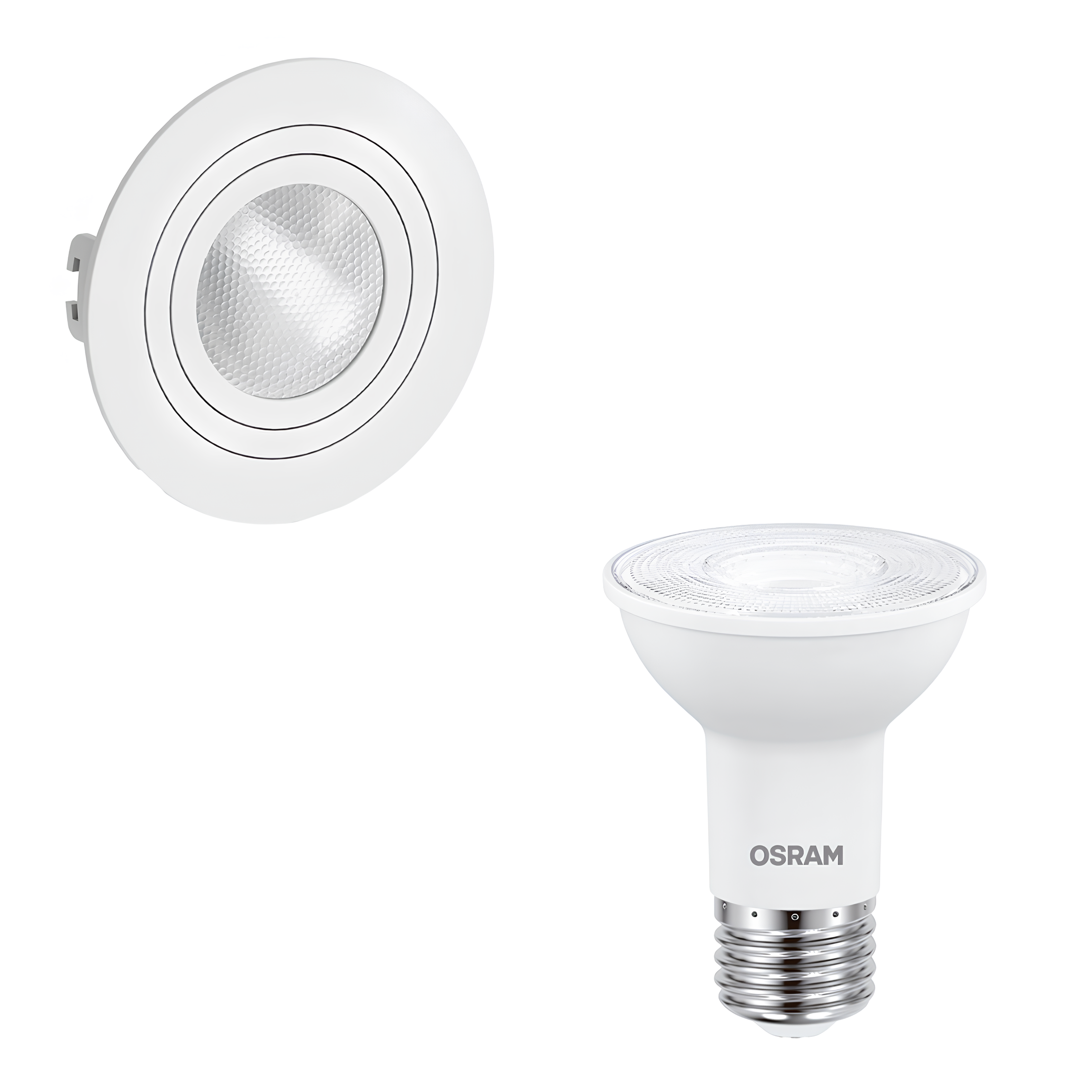 Spot Led Redondo Embutir Branco Par20 5,5W 525Lm Osram