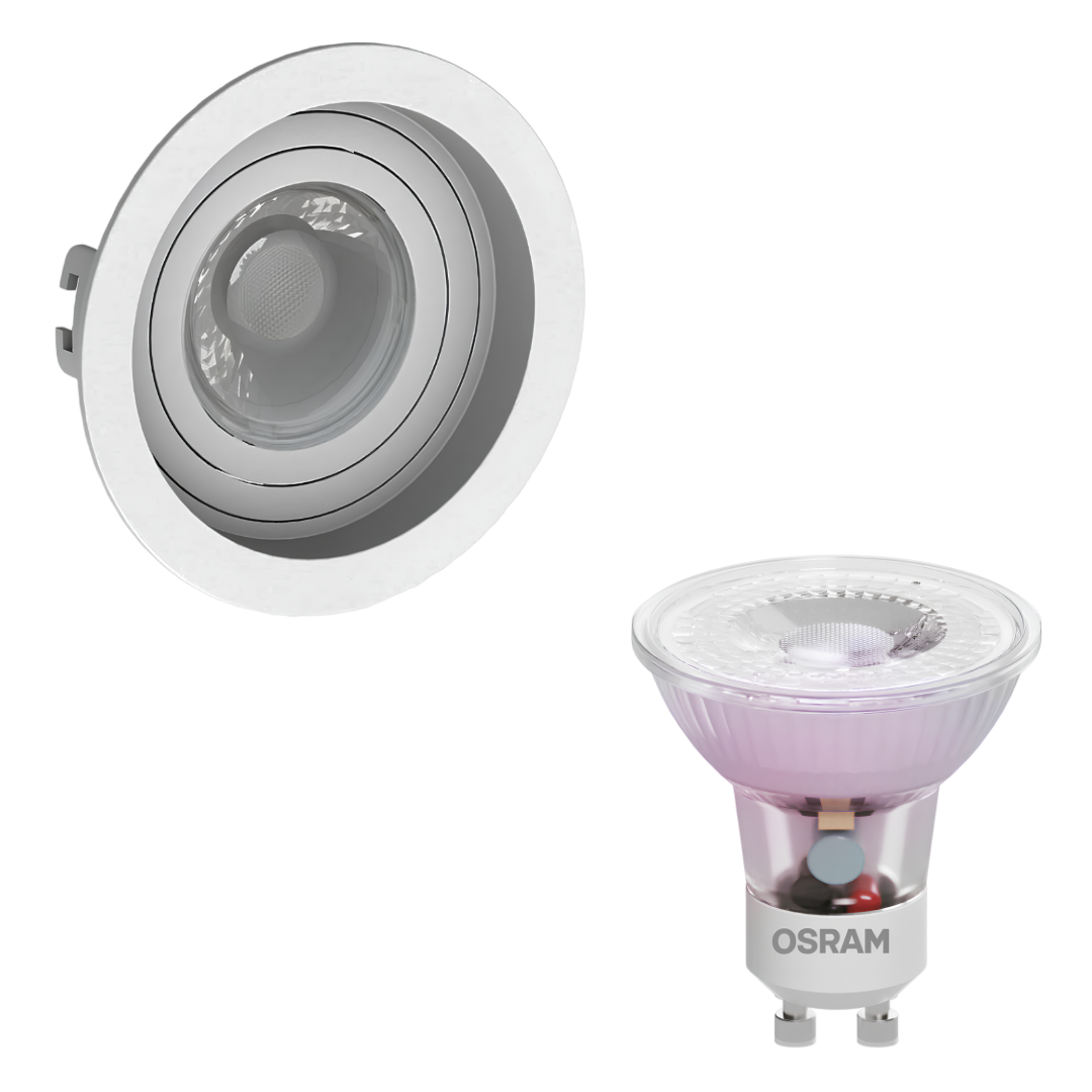 Spot Led Redondo Recuado Branco Par16 Glass 4W 370Lm Bivolt Osram