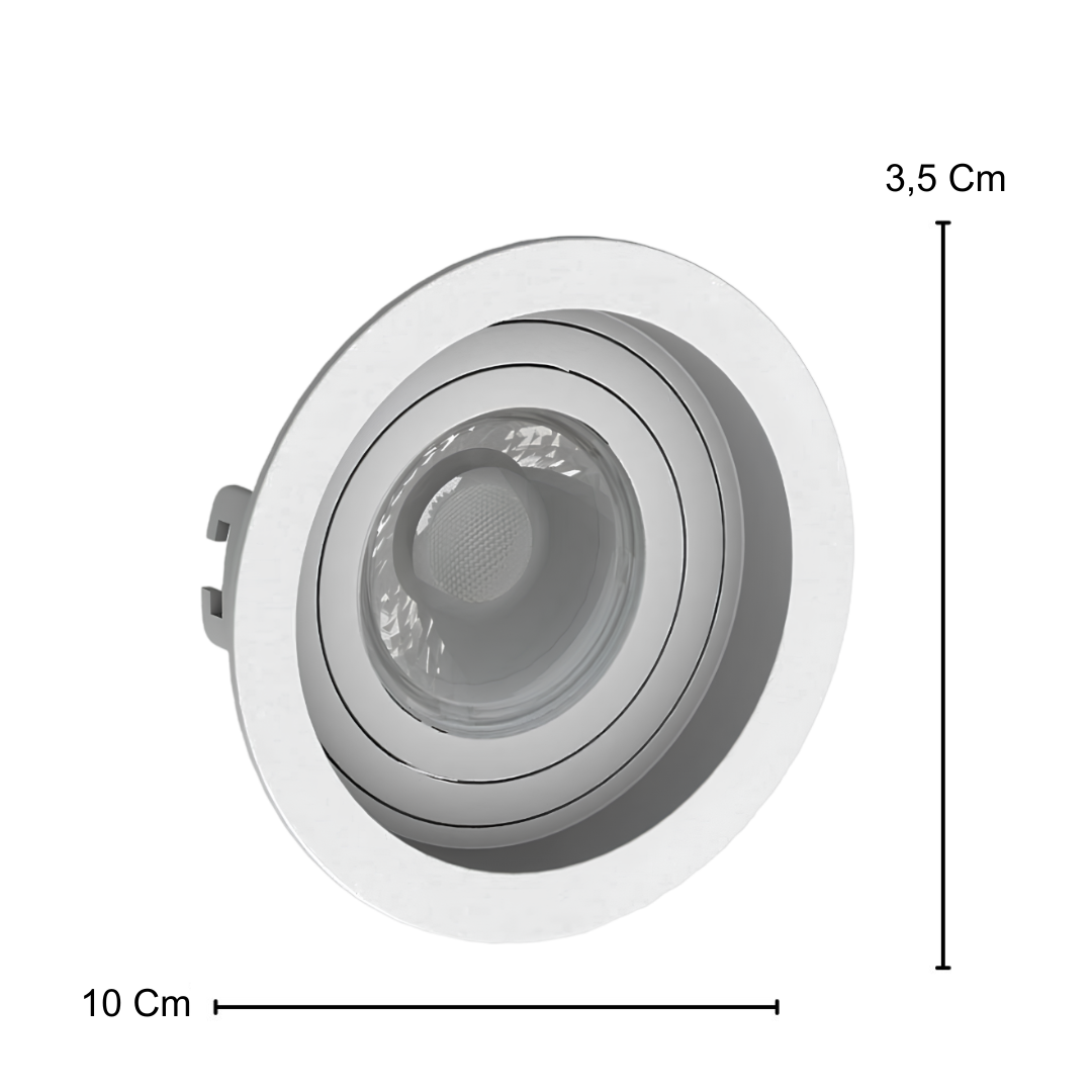 Spot Led Redondo Recuado Branco Par16 Glass 4W 370Lm Bivolt Osram