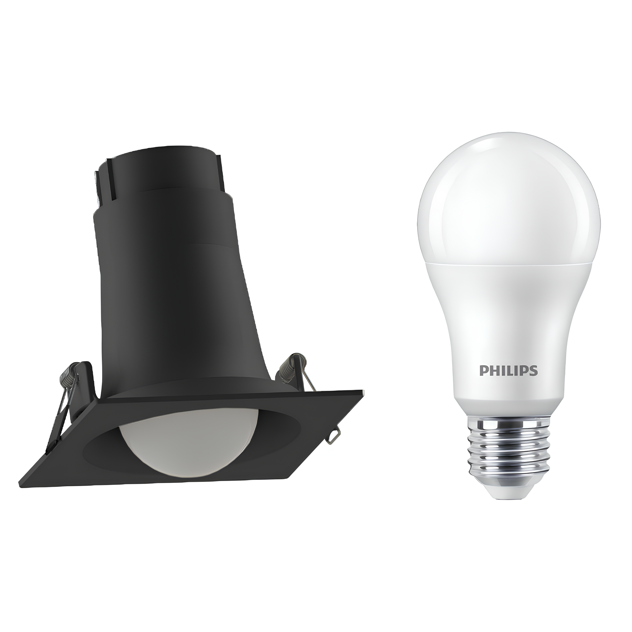 Spot Led Quadrado Embutir Bulbo Preto 11W 1018Lm 180° Philips