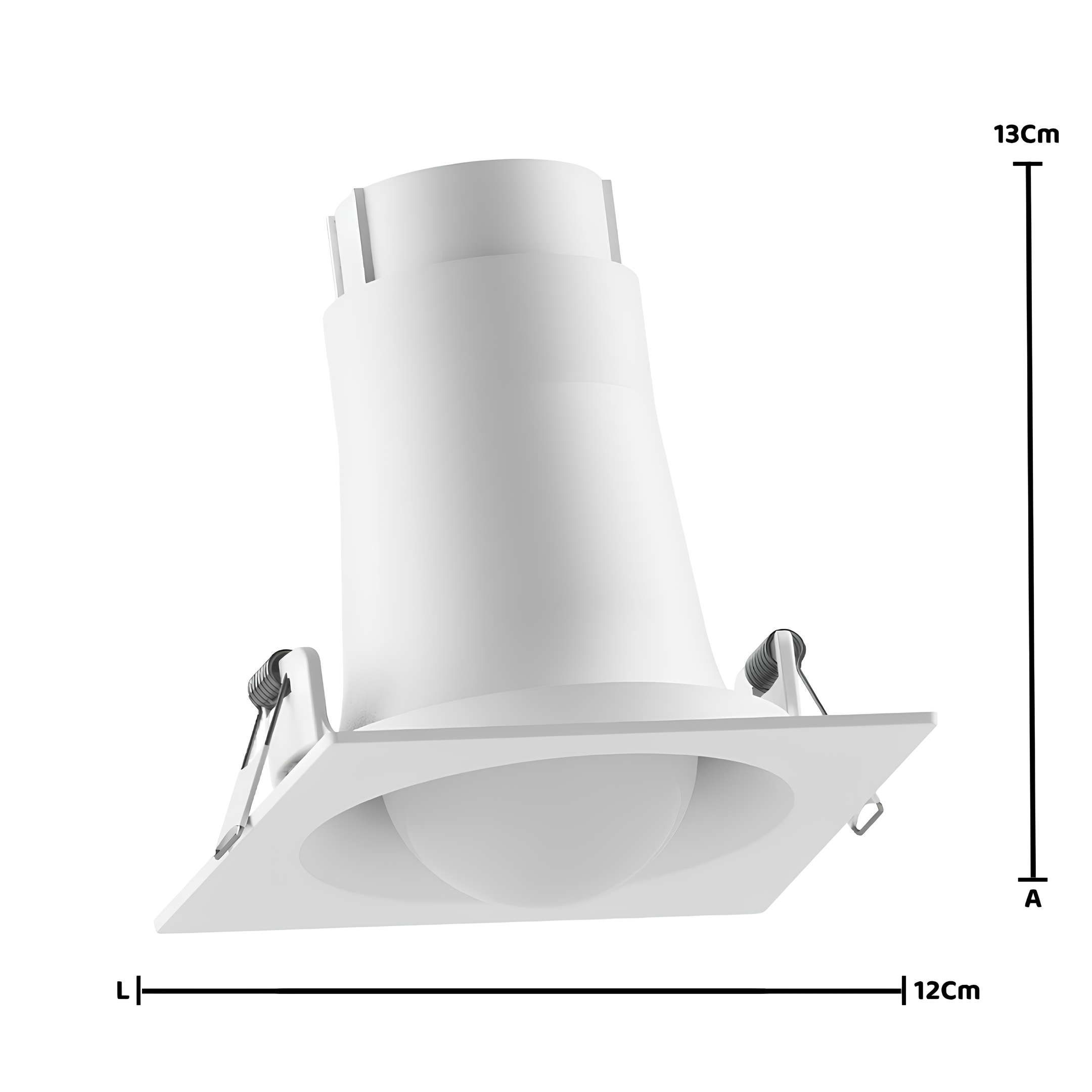 Spot Led Quadrado Embutir Bulbo Branco 18W 6500K 1800Lm 150° Bivolt E27 Philips