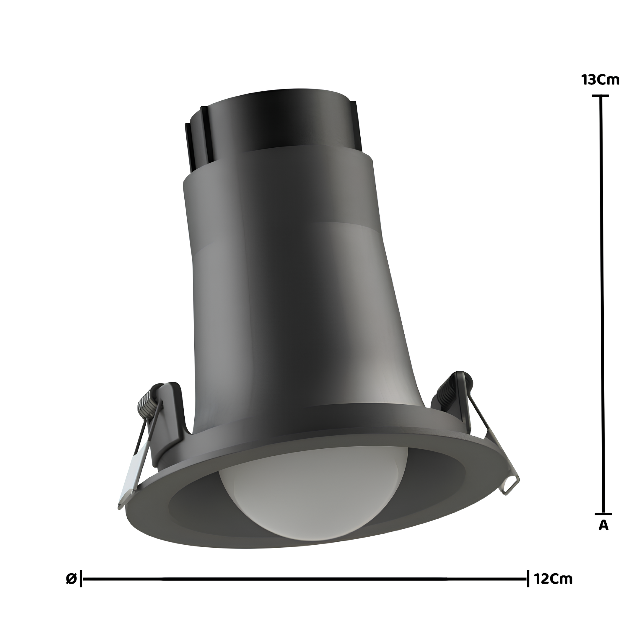 Spot Led Redondo Embutir Bulbo Preto 22W 6500K 2300Lm 150° Bivolt E27 Philips