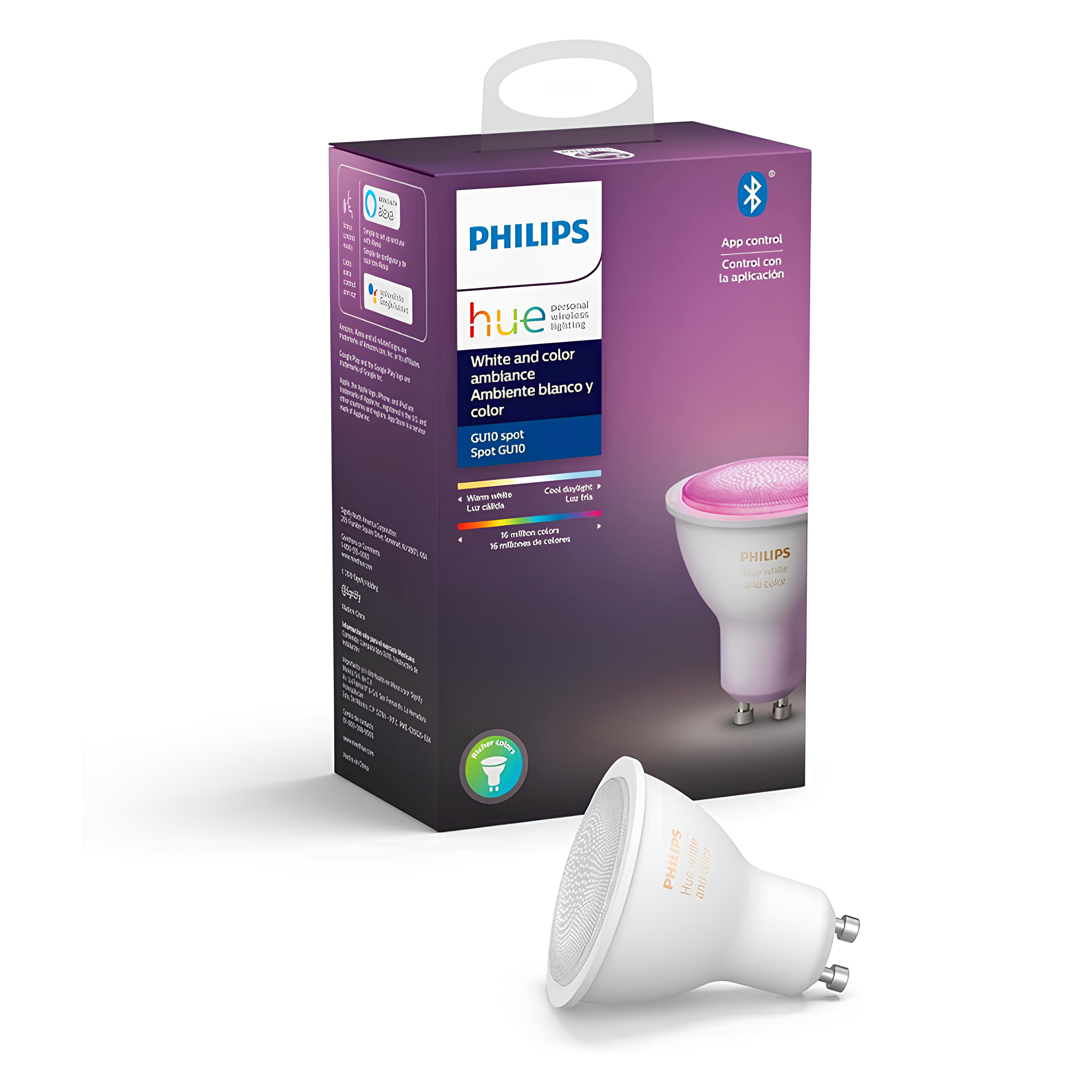 Spot Quadrado Recuado Dicroica Branco 6W Rgb 36° Philips Hue