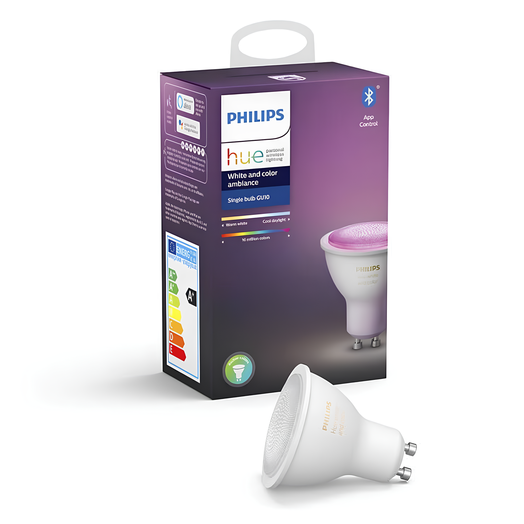 Spot Quadrado Recuado Dicroica Chumbo 6W Rgb 36° Philips Hue