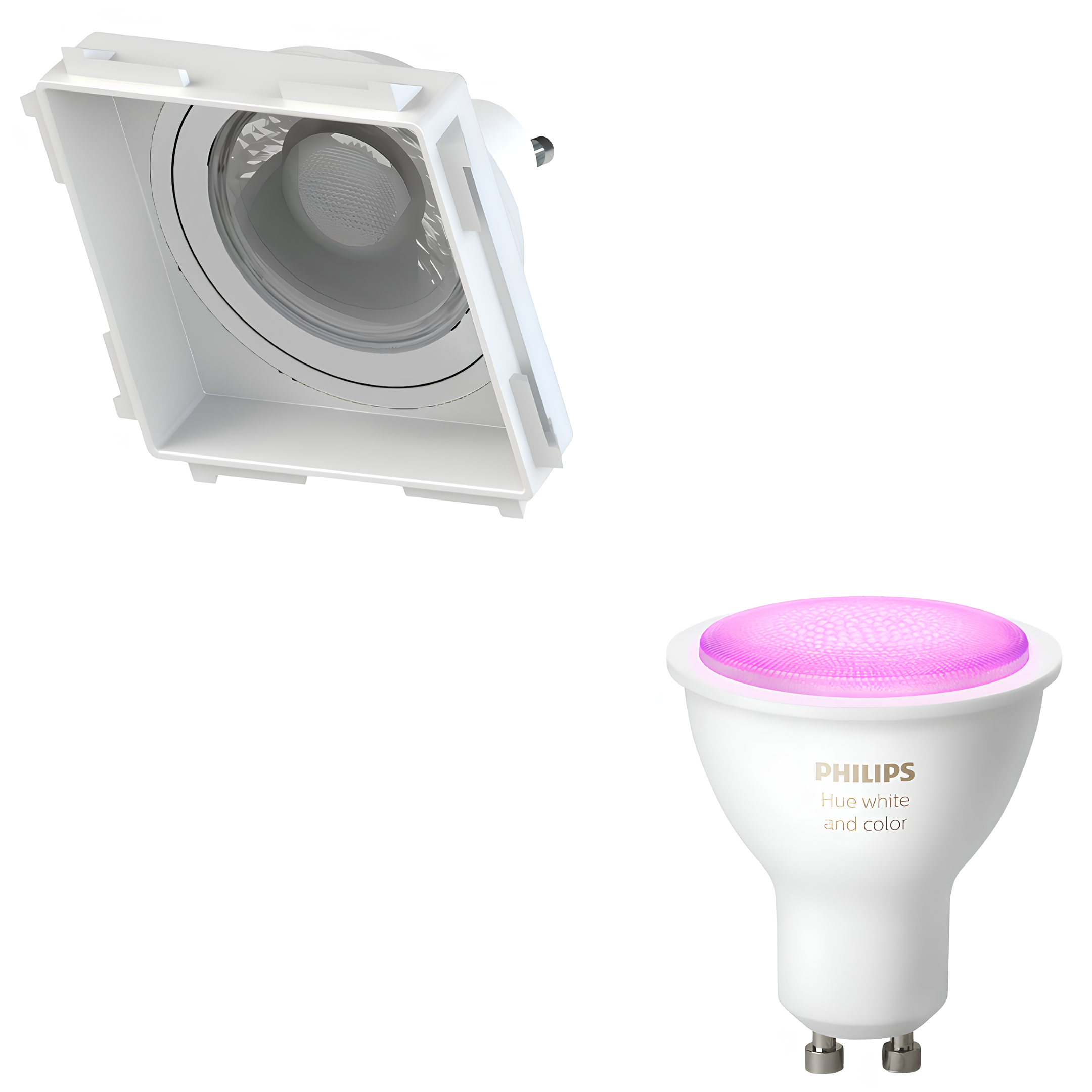 Spot Quadrado No Frame Dicroica Br 6W Rgb 36° Philips Hue