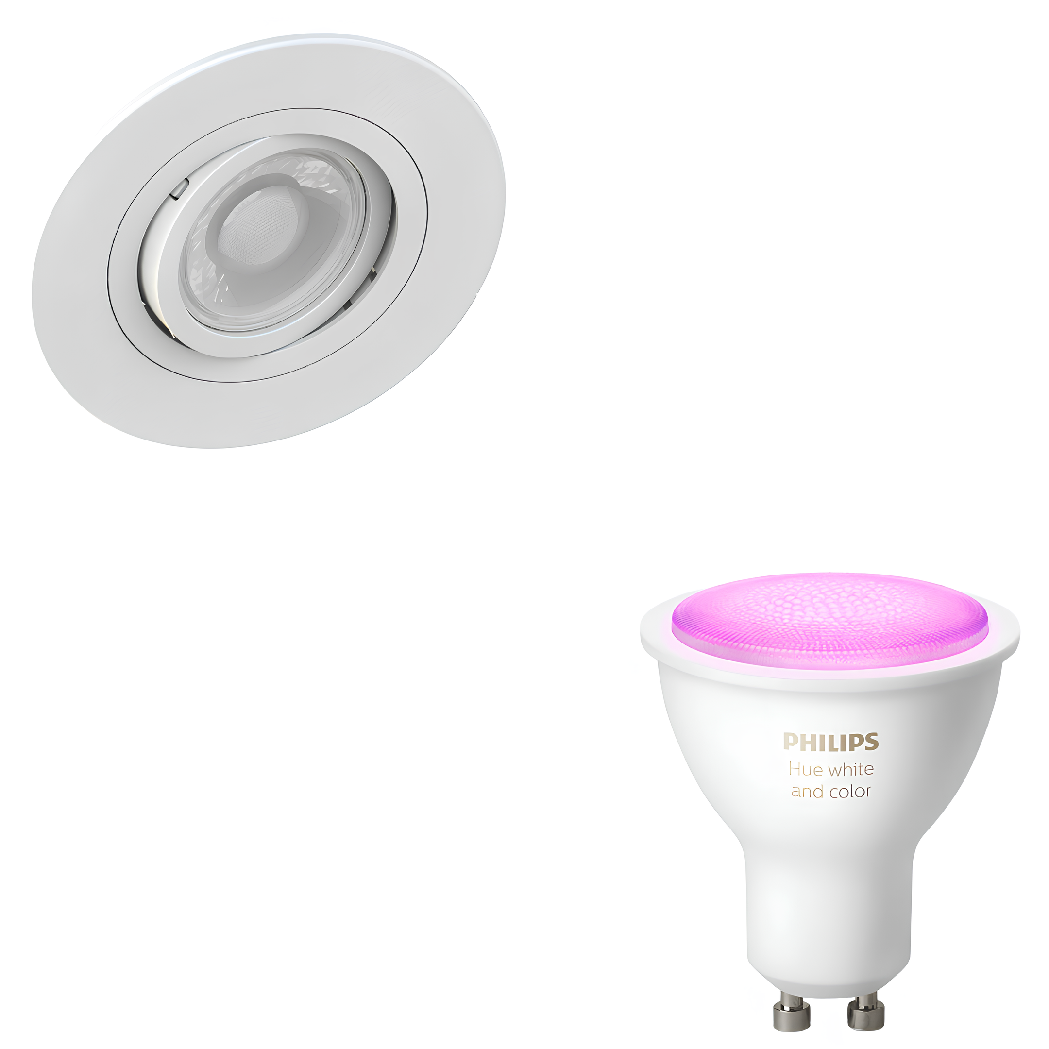 Spot Redondo Embutir Dicroica Branco 6W Rgb 36° Philips Hue