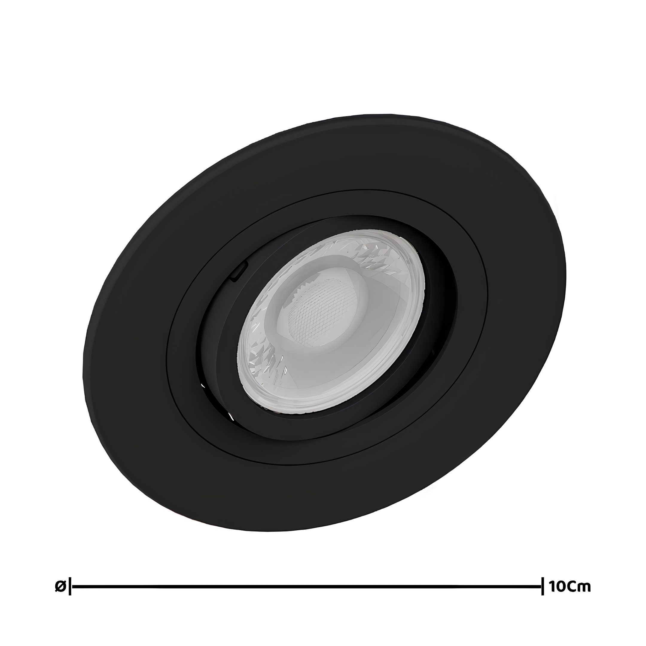 Spot Redondo Embutir Dicroica Preto 6W Rgb 36° Philips Hue