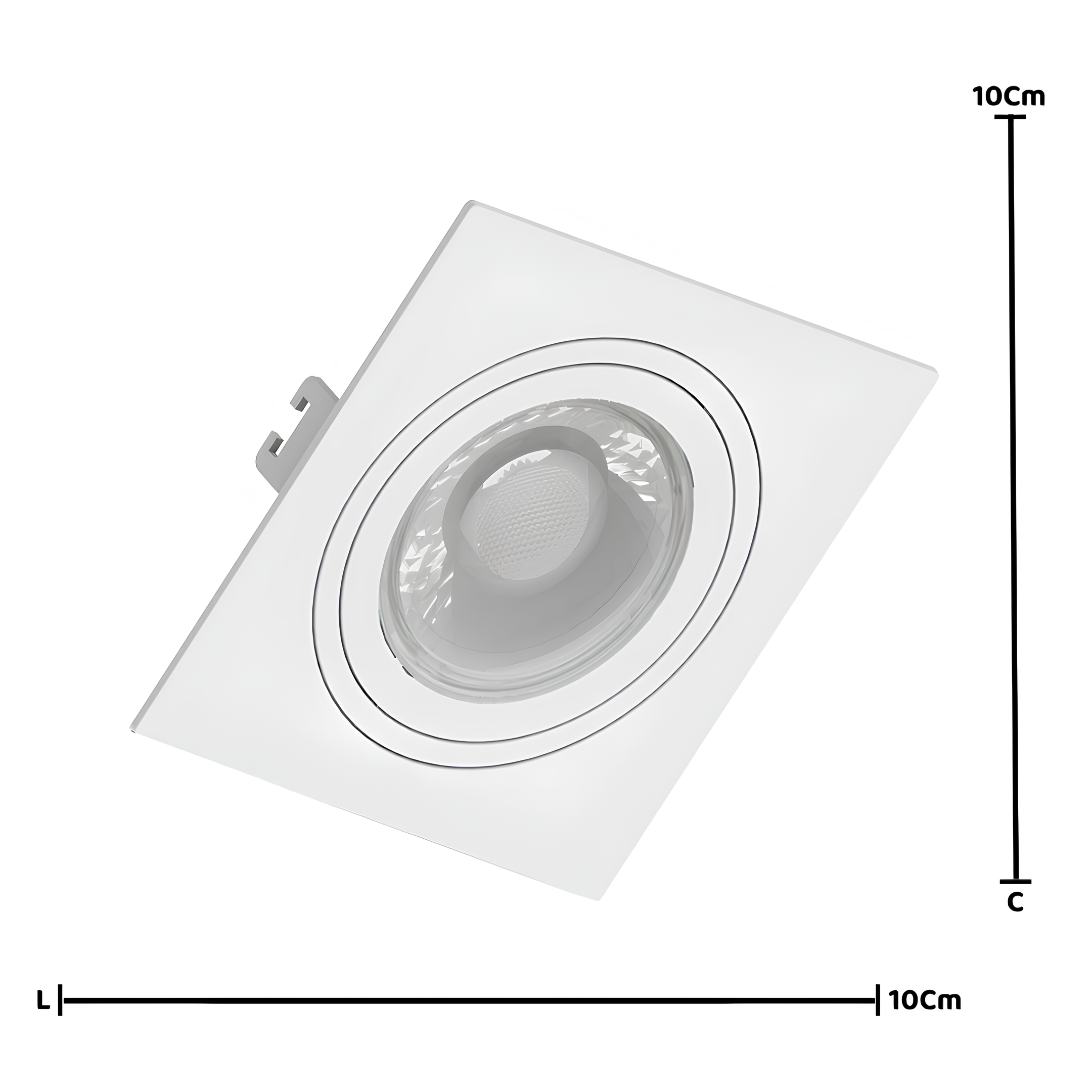 Spot Quadrado Embutir Dicroica Branco 6W Rgb 36° Philips Hue