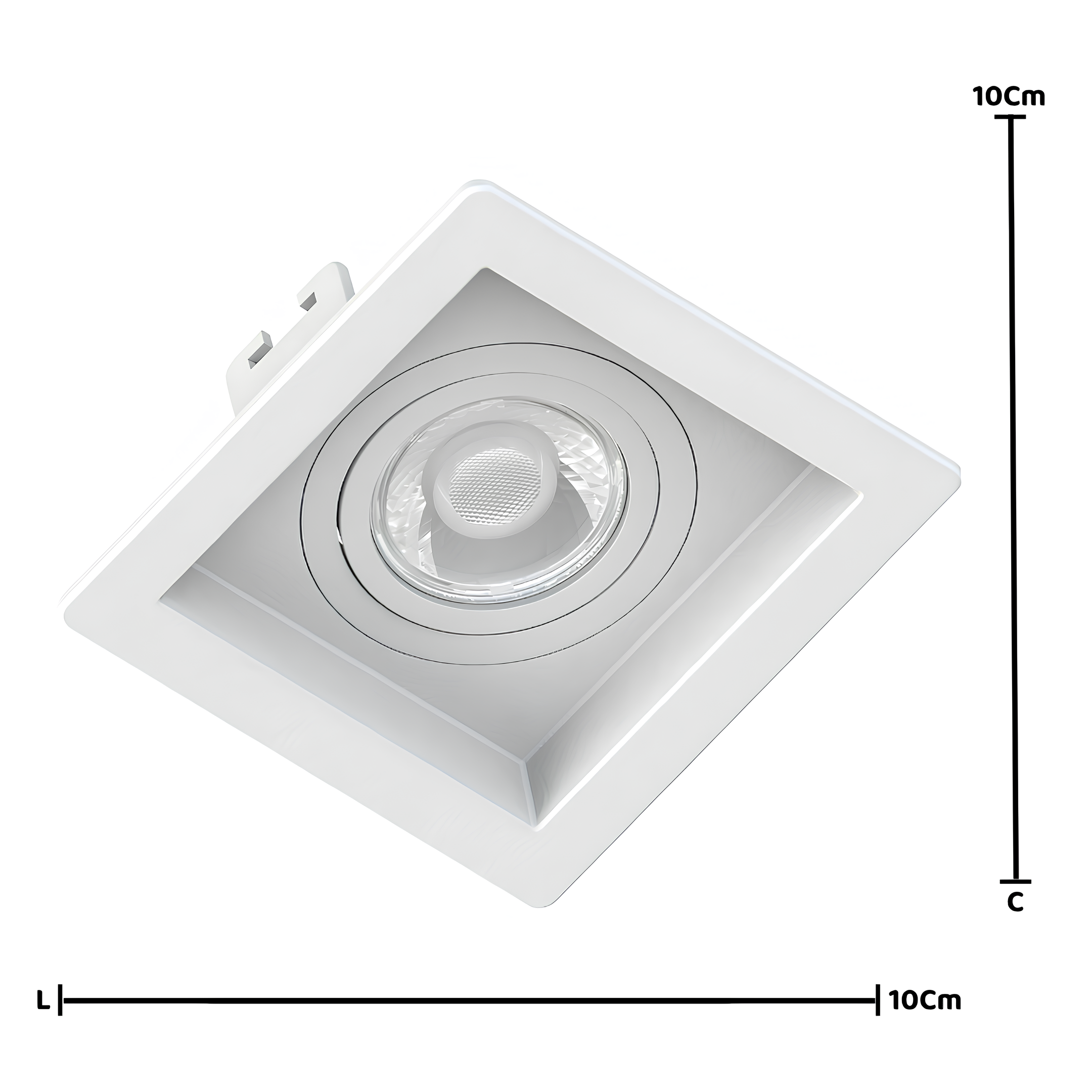 Spot Quadrado Recuado Dicroica Branco 6W Rgb 36° Philips Hue