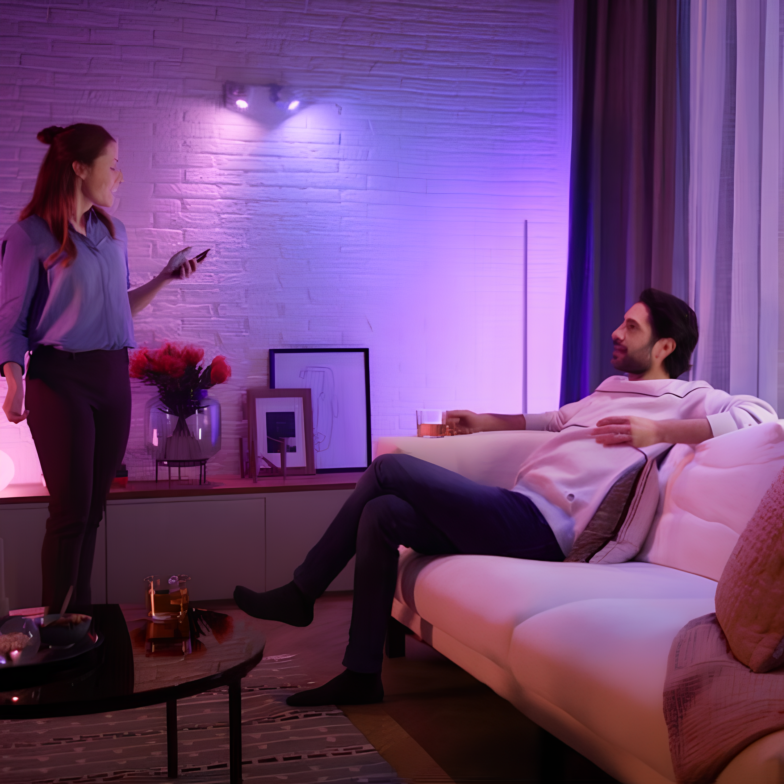 Spot Quadrado Recuado Dicroica Branco 6W Rgb 36° Philips Hue