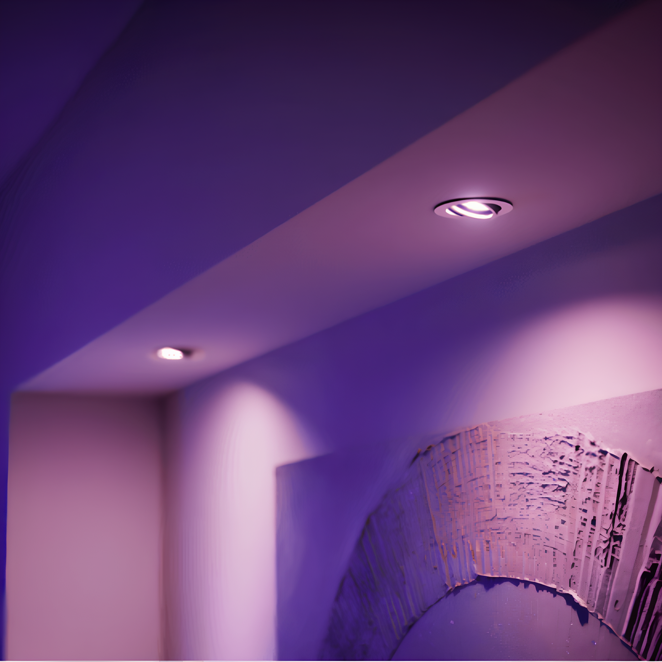 Spot Redondo Tower Recuada Dicroica Pt 6W Rgb Philips Hue