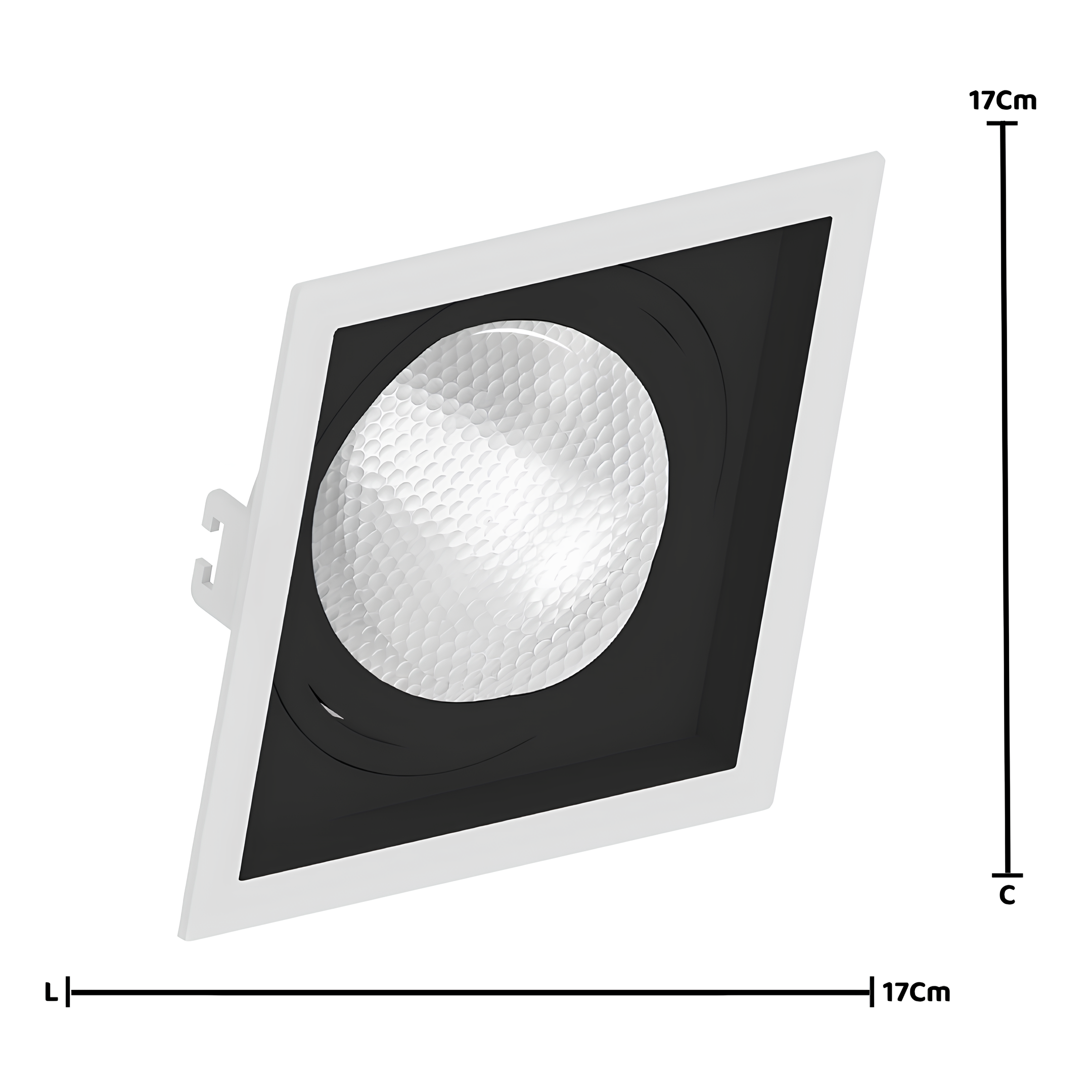 Spot Led Quadrado Embutir Par30 Br/Pt 9,5W 900Lm 25° Philips