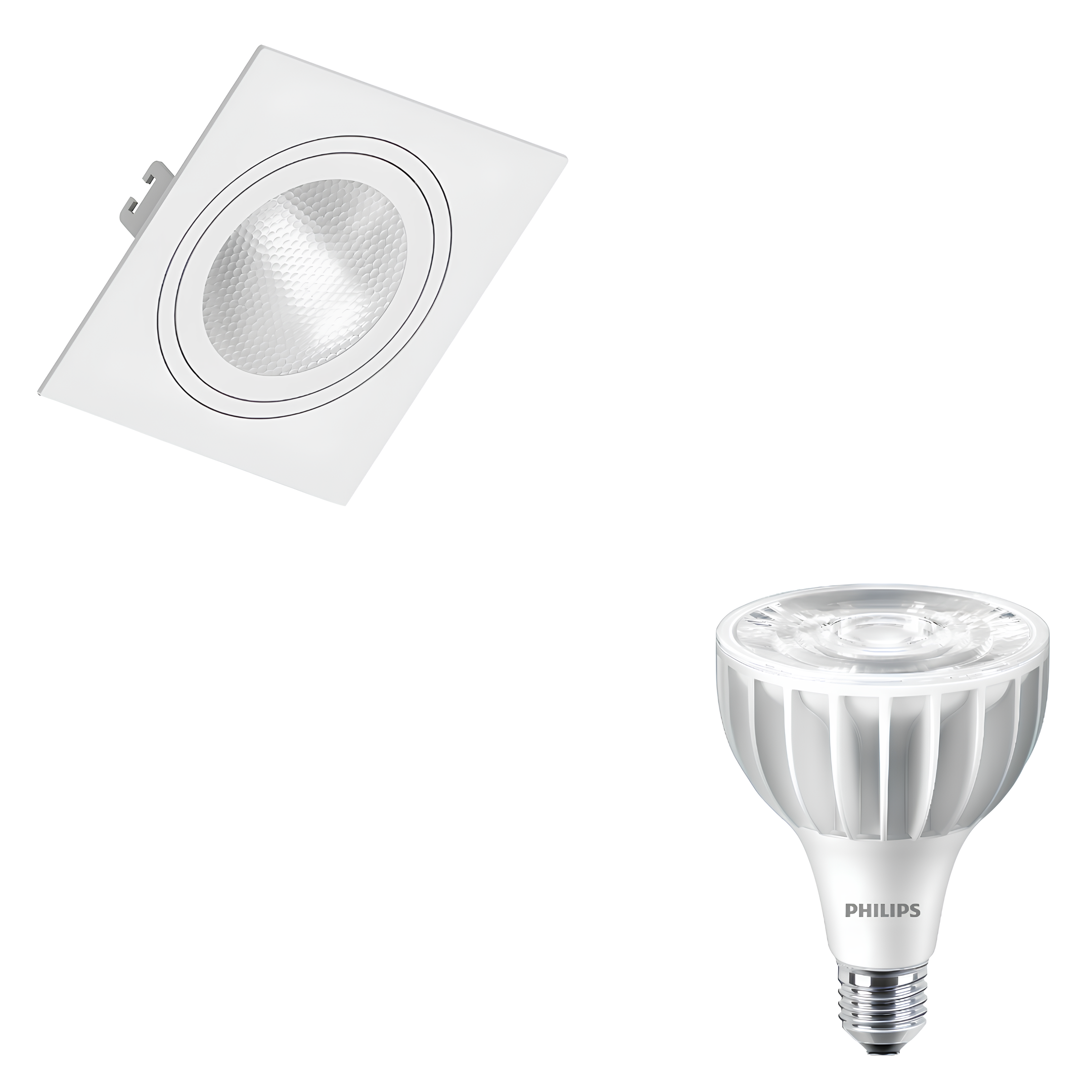 Spot Led Quadrado Embutir Par30 Br 28W 900Lm 30° Philips