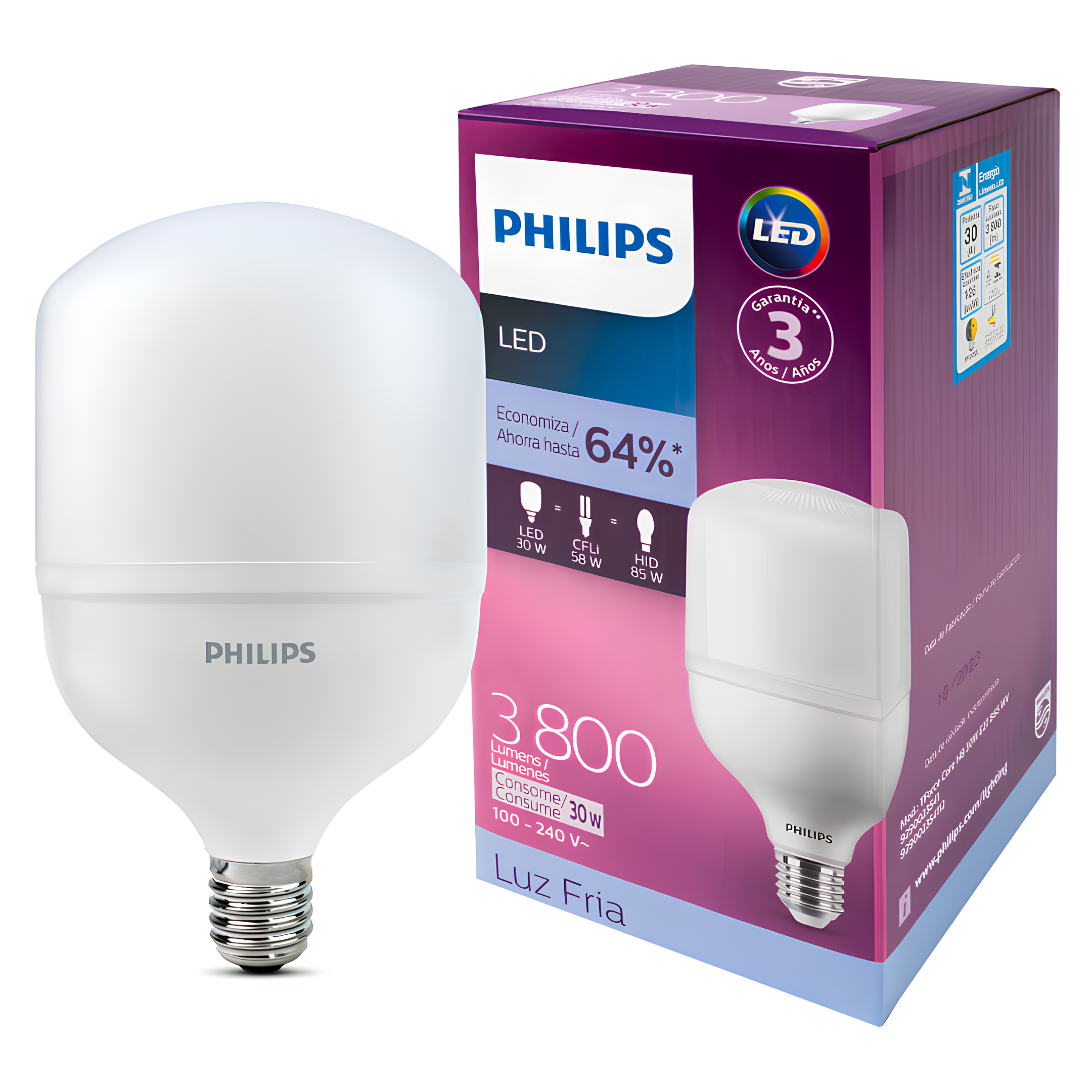 Lampada Led Alta Potencia Trueforce 30W 6500K 3800Lm 180° Philips