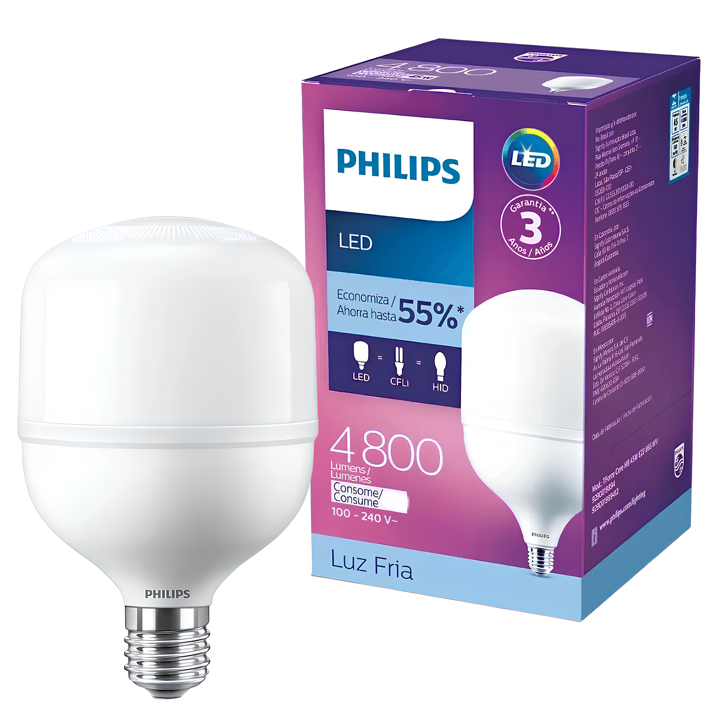 Lampada Led Alta Potencia Trueforce 60W 6500K 7000Lm 150° Philips