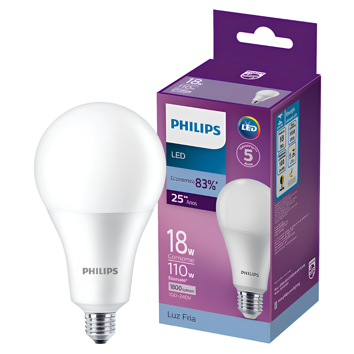 Lampada Led Bulbo 22W 6500K 2300Lm 150° Bivolt E27 Philips