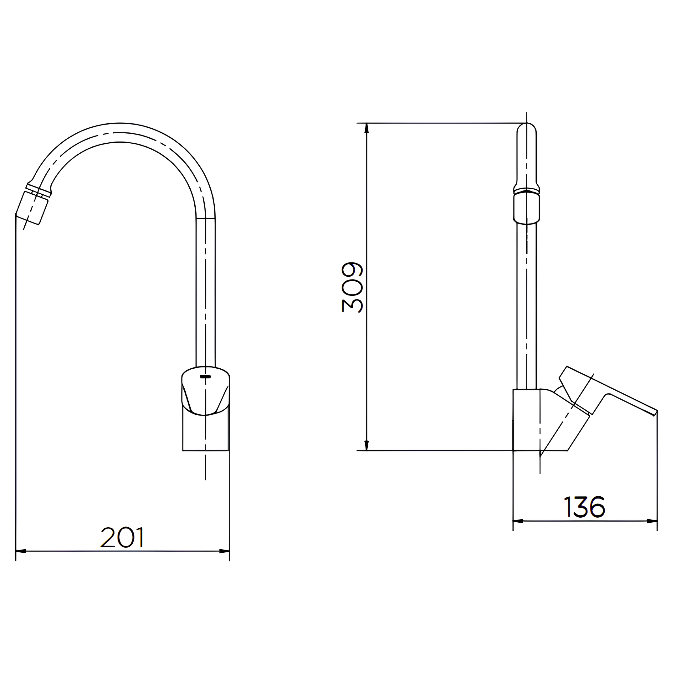 Misturador Monocomando Mesa Para Cozinha Gali Chrome 00934606 Docol