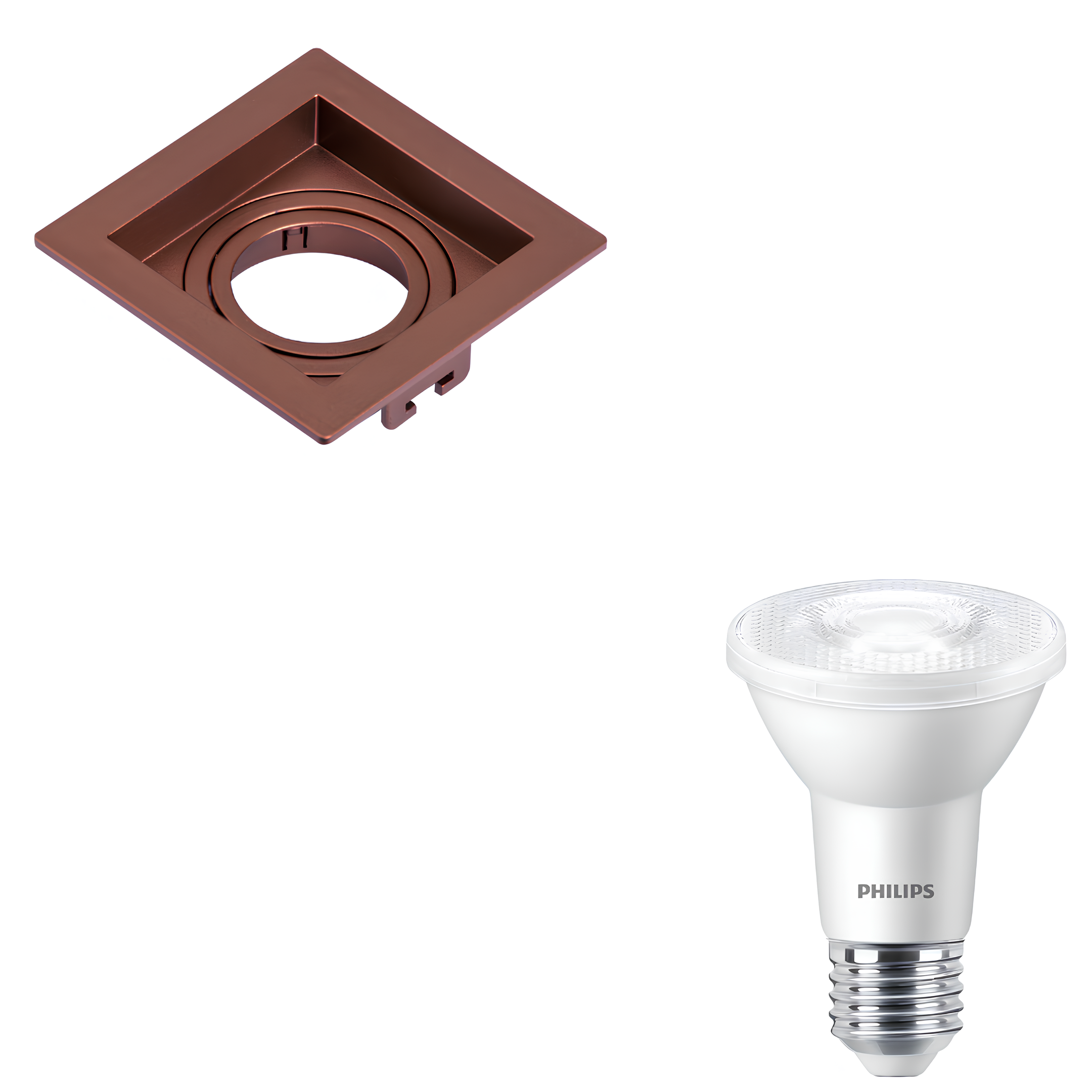 Spot Quadrado Recuado Par20 Cb 4,9W 525Lm 25° Bivolt Philips