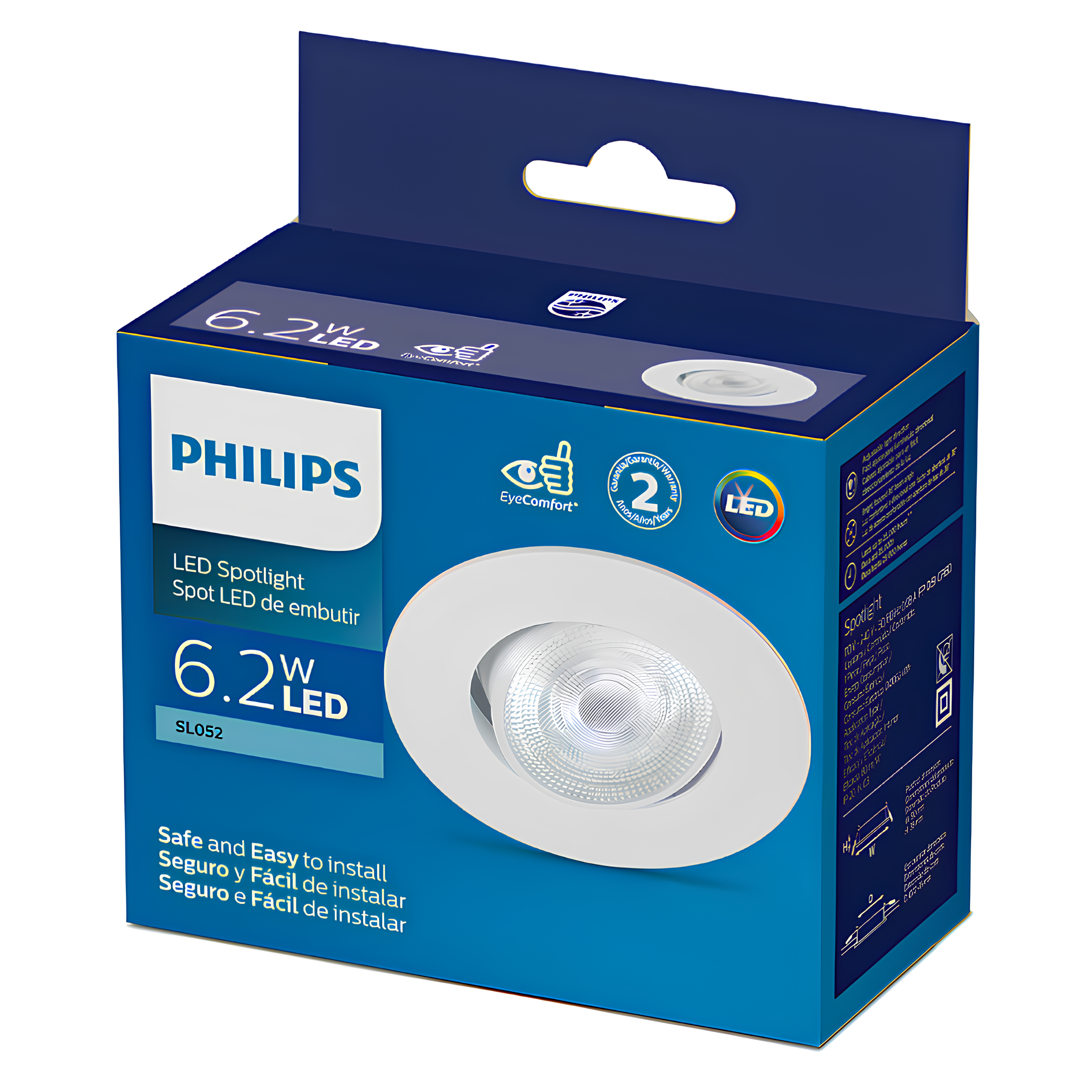 Spot Led Redondo Embutir 6,2W Ip20 36º Bivolt Sl052 Philips