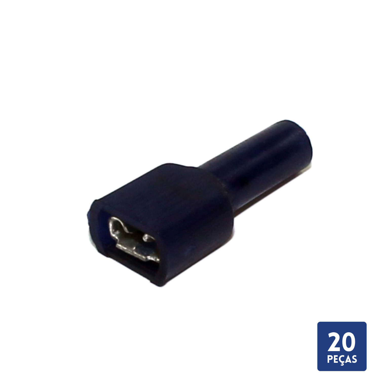 Terminal Femea Isolado Azul 1,5mm a 2,5Mm 20Pçs