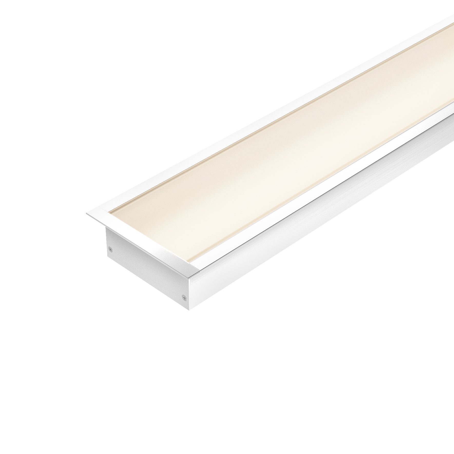 Perfil Led Aluminio Reto Embutir 23X10mm 2M Branco Ip40 Ledvance