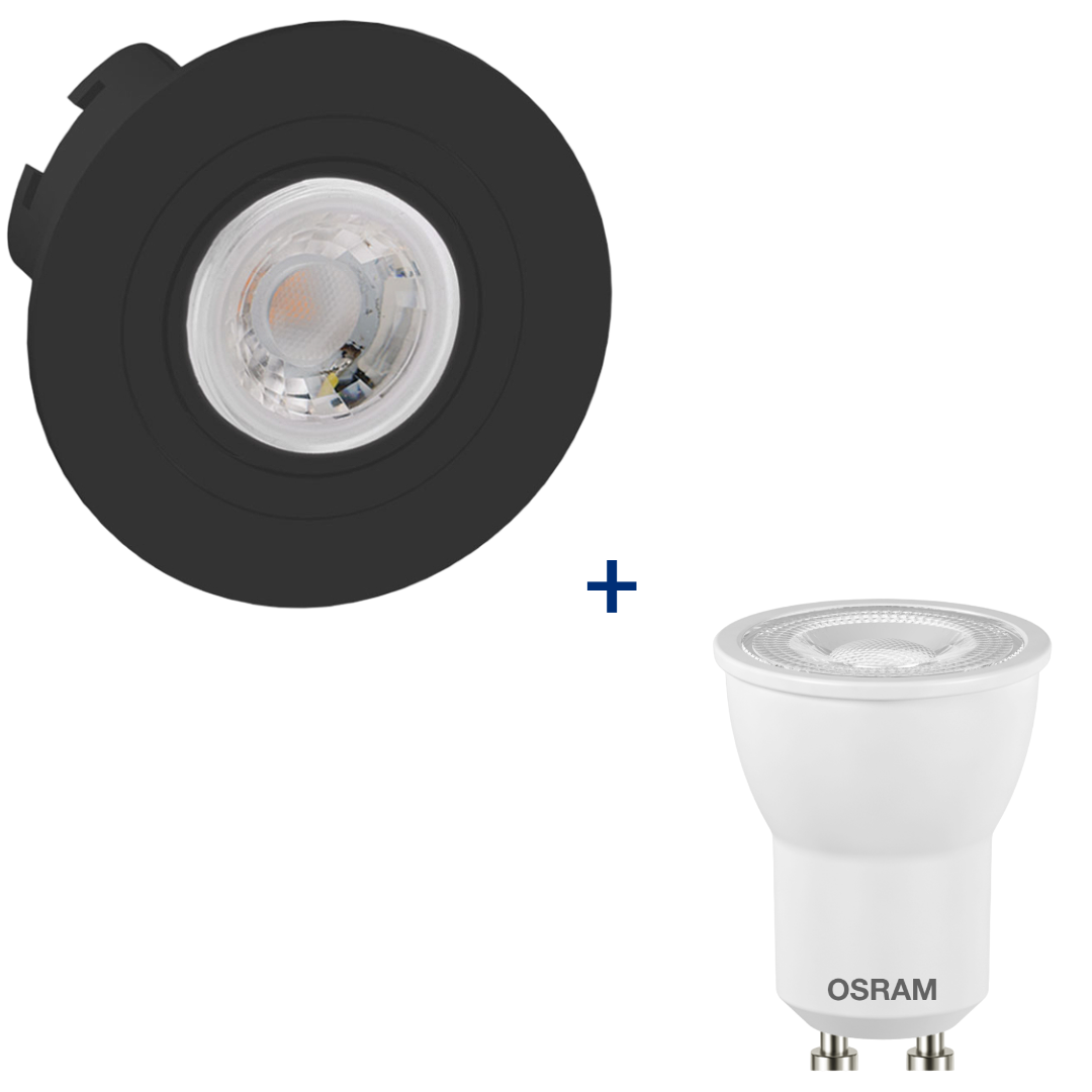 Spot Led Redondo Embutir Preto Par11 3W 300Lm Bivolt Osram