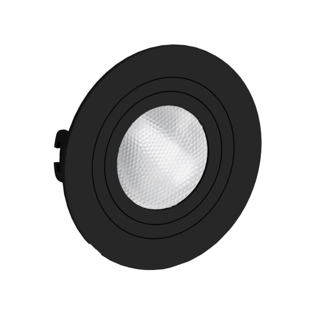 Spot Redondo Embutir Preto Par20 7W 3000K 525Lm Bivolt Osram