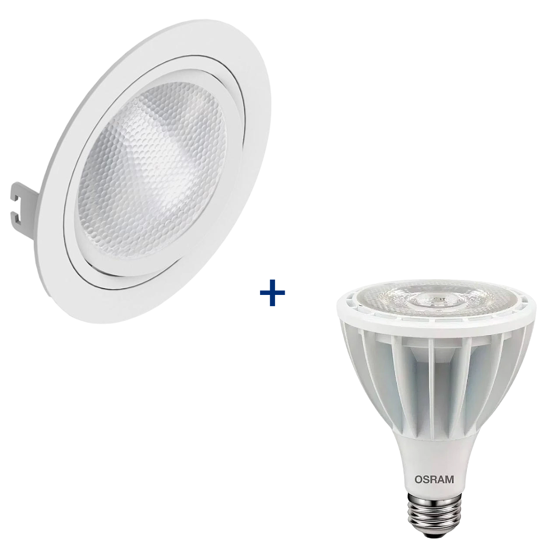 Spot Led Redondo Branco Par30 Hci 28W 3000K 3000Lm 30° Osram