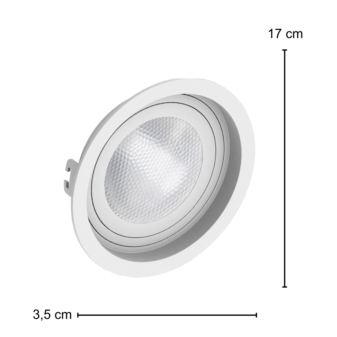 Spot Led Redondo Recuado Branco Par30 9,5W 900Lm Ip65 Osram