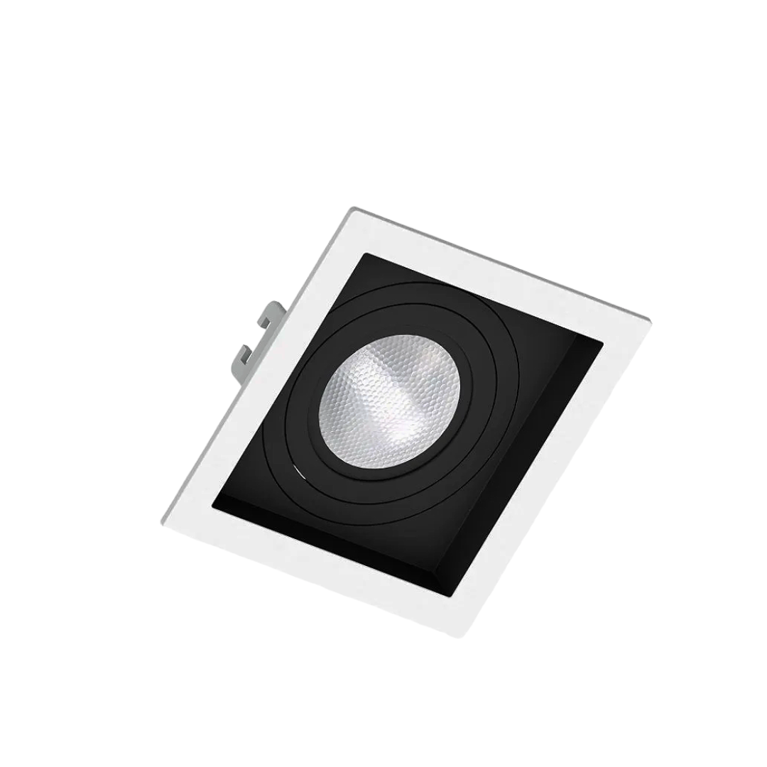 Spot Led Quadrado Recuado Br/Pt Par20 5,5W 2700K 25° Ip65 Osram