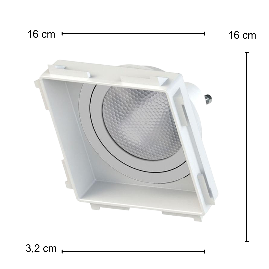 Spot Led Quadrado No Frame Branco Par30 9,5W 900Lm Ip65 Osram